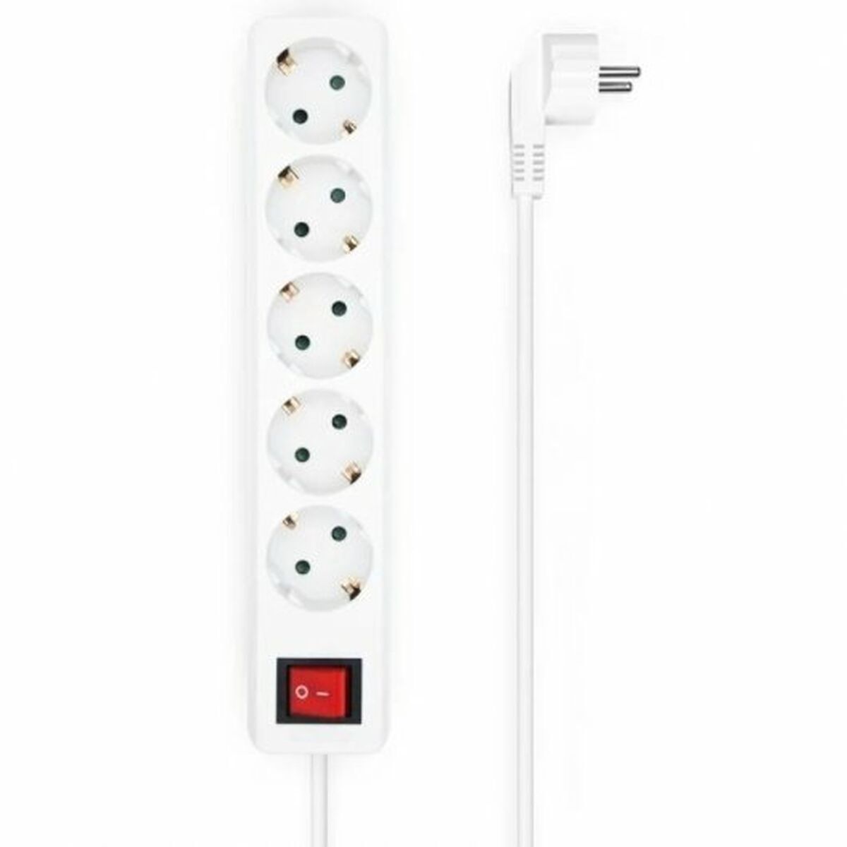 Power Socket – 5 sockets with Switch Aisens A154-0651 White 3500 W