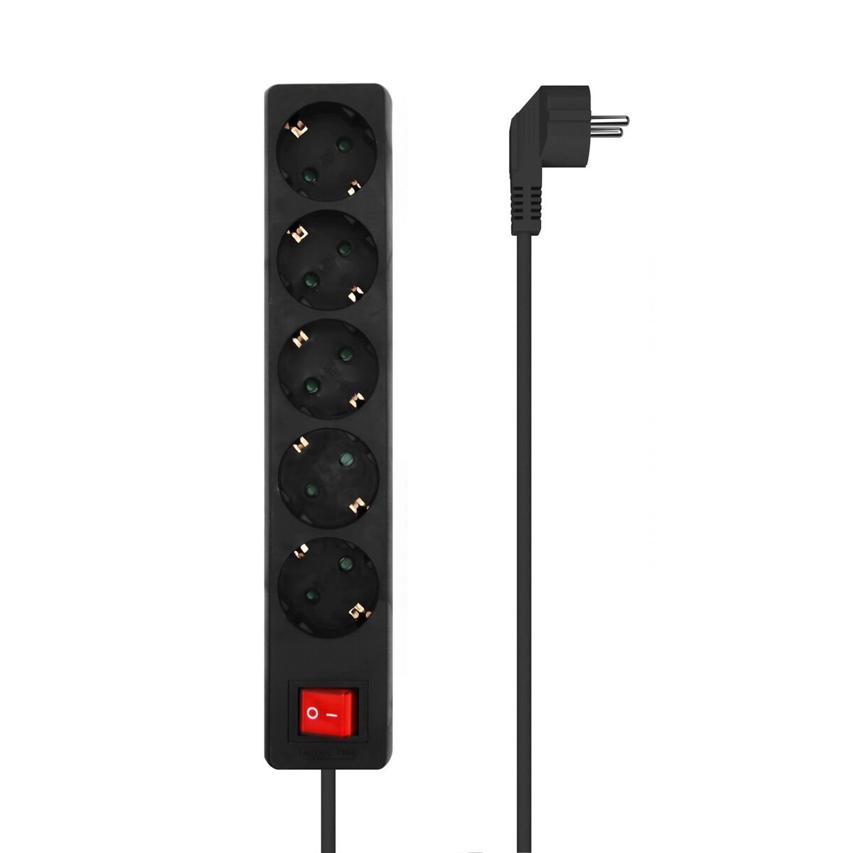 Power Socket – 5 sockets with Switch Aisens A154-0652 Black 1,4 m