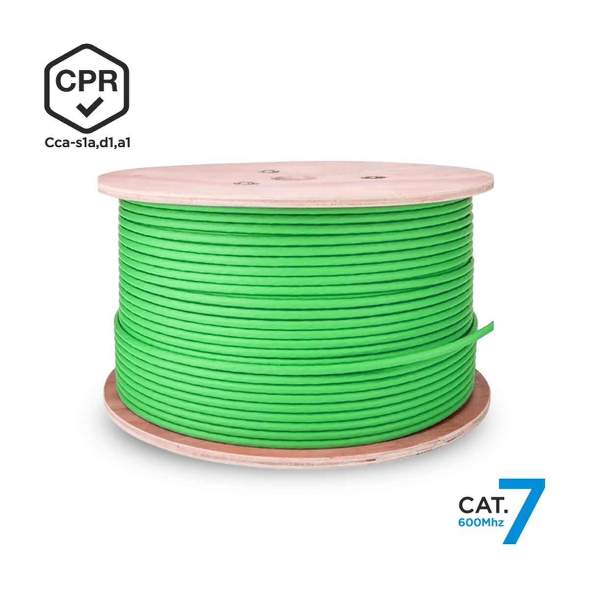 FTP Category 7 Rigid Network Cable Aisens AWG23 305 m Green