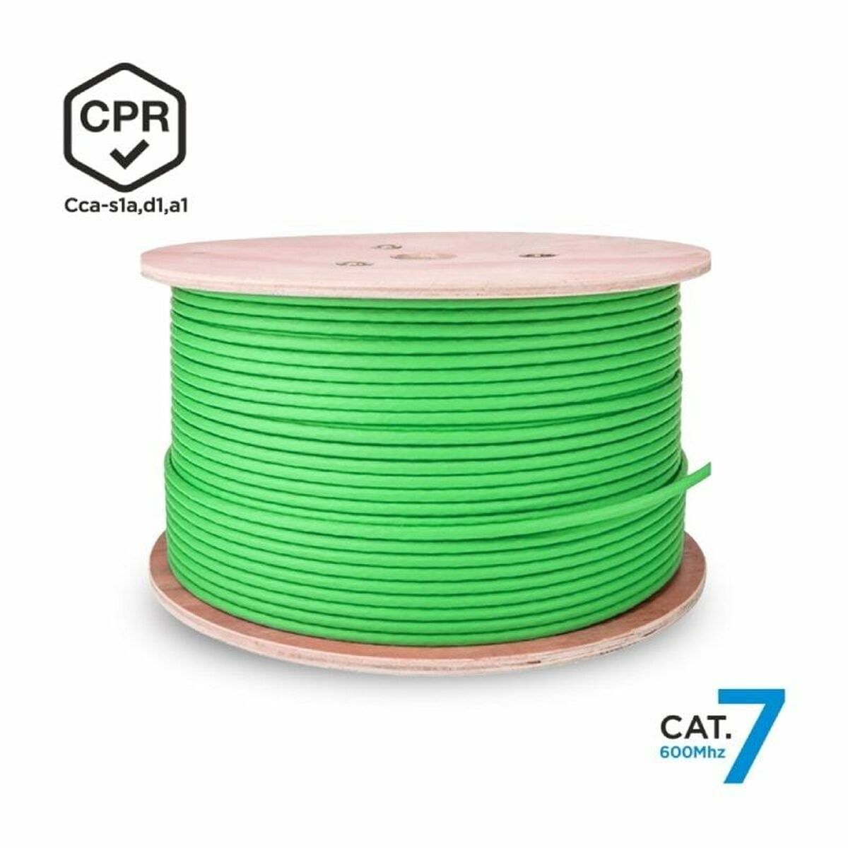 FTP Category 7 Rigid Network Cable Aisens AWG23 305 m Green