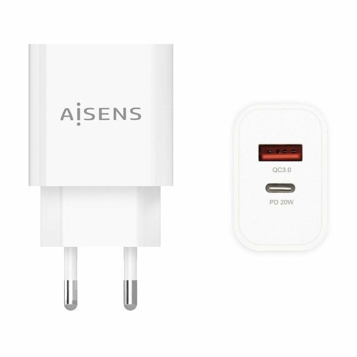 Wall Charger Aisens A110-0681 20 W White (1 Unit) Wall Charger Aisens A110-0681 20 W White (1 Unit)