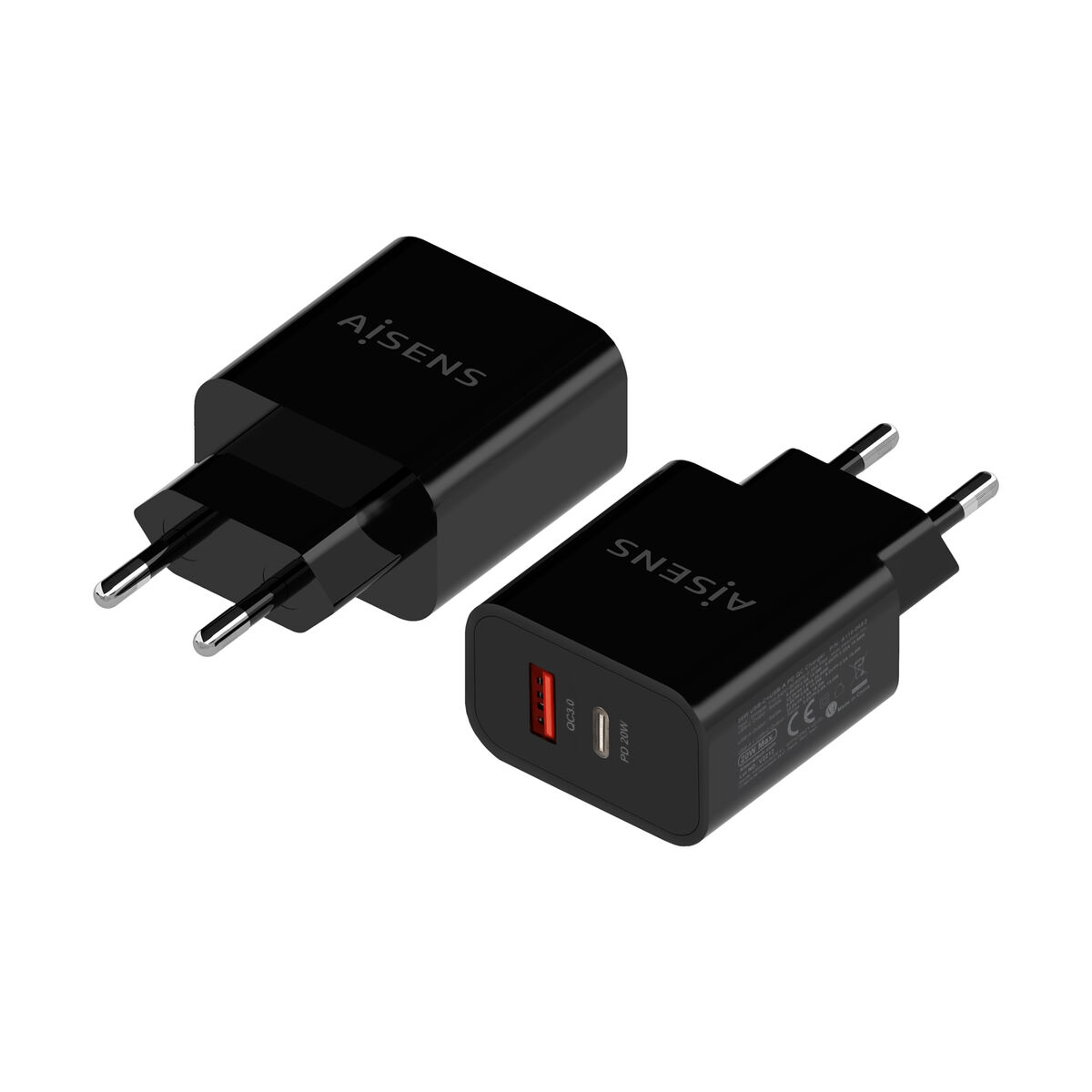 Wall Charger Aisens A110-0682 Black 20 W Wall Charger Aisens A110-0682 Black 20 W