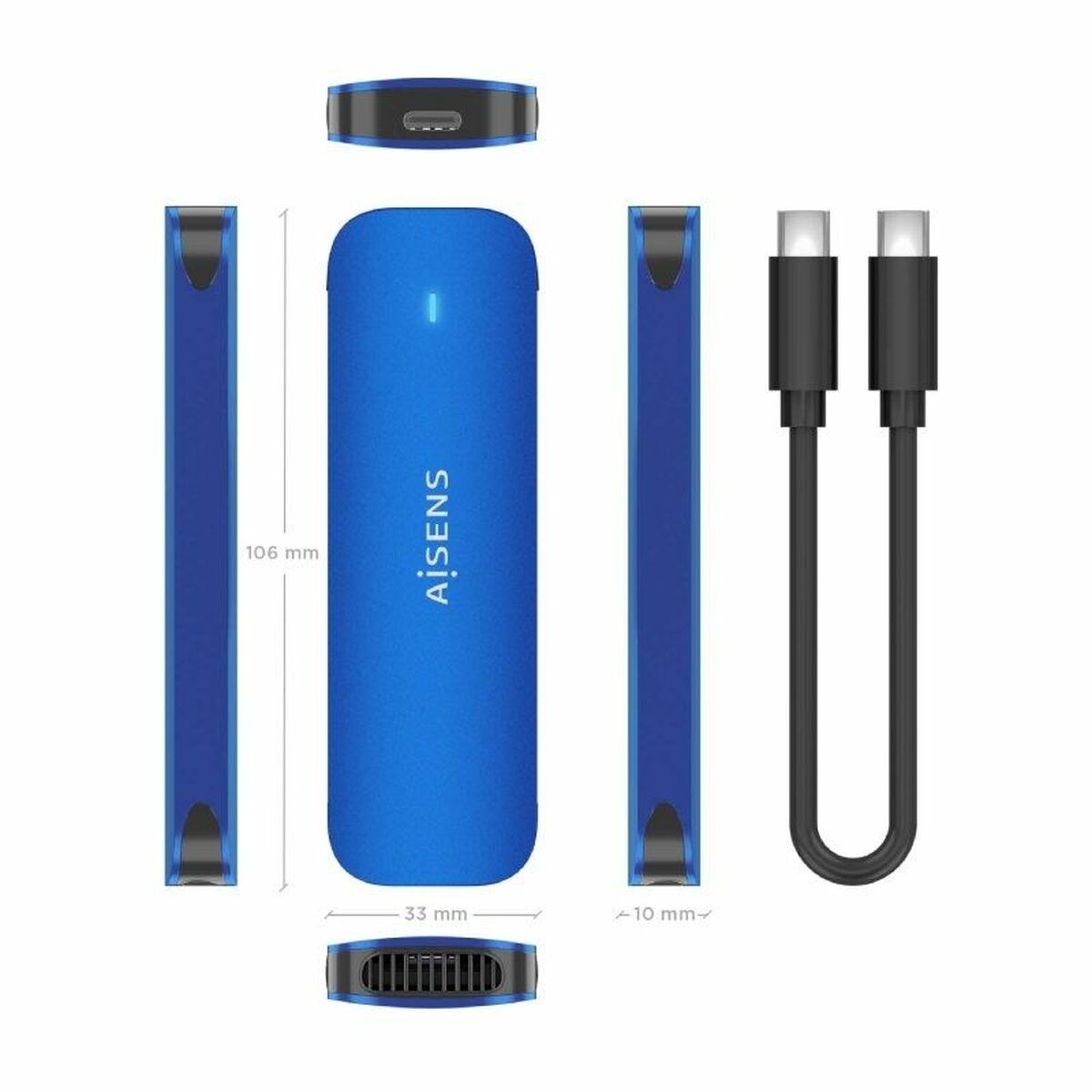 Hard drive case Aisens ASM2-026BLU Hard drive case Aisens ASM2-026BLU