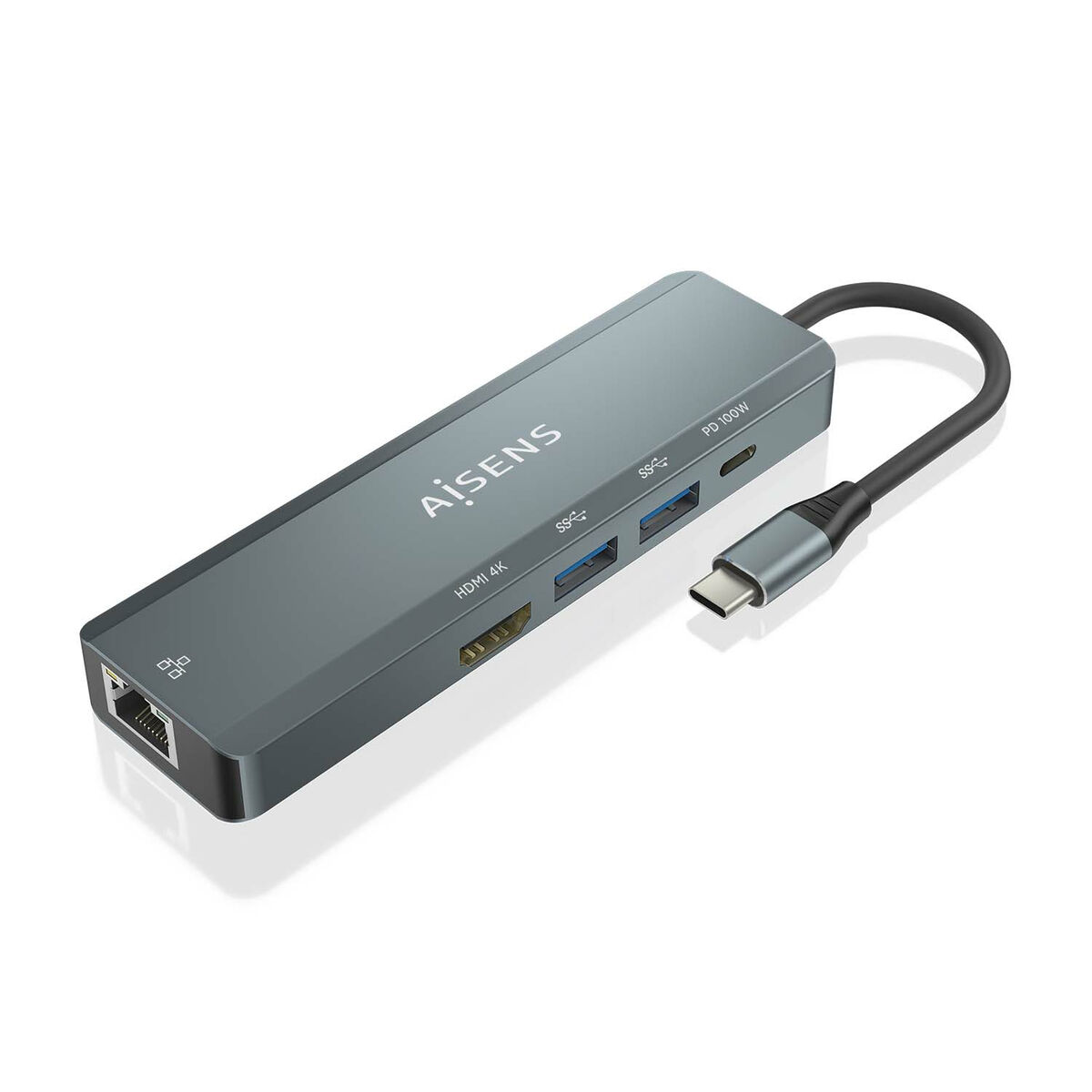 USB Hub Aisens ASUC-5P011-GR Grey