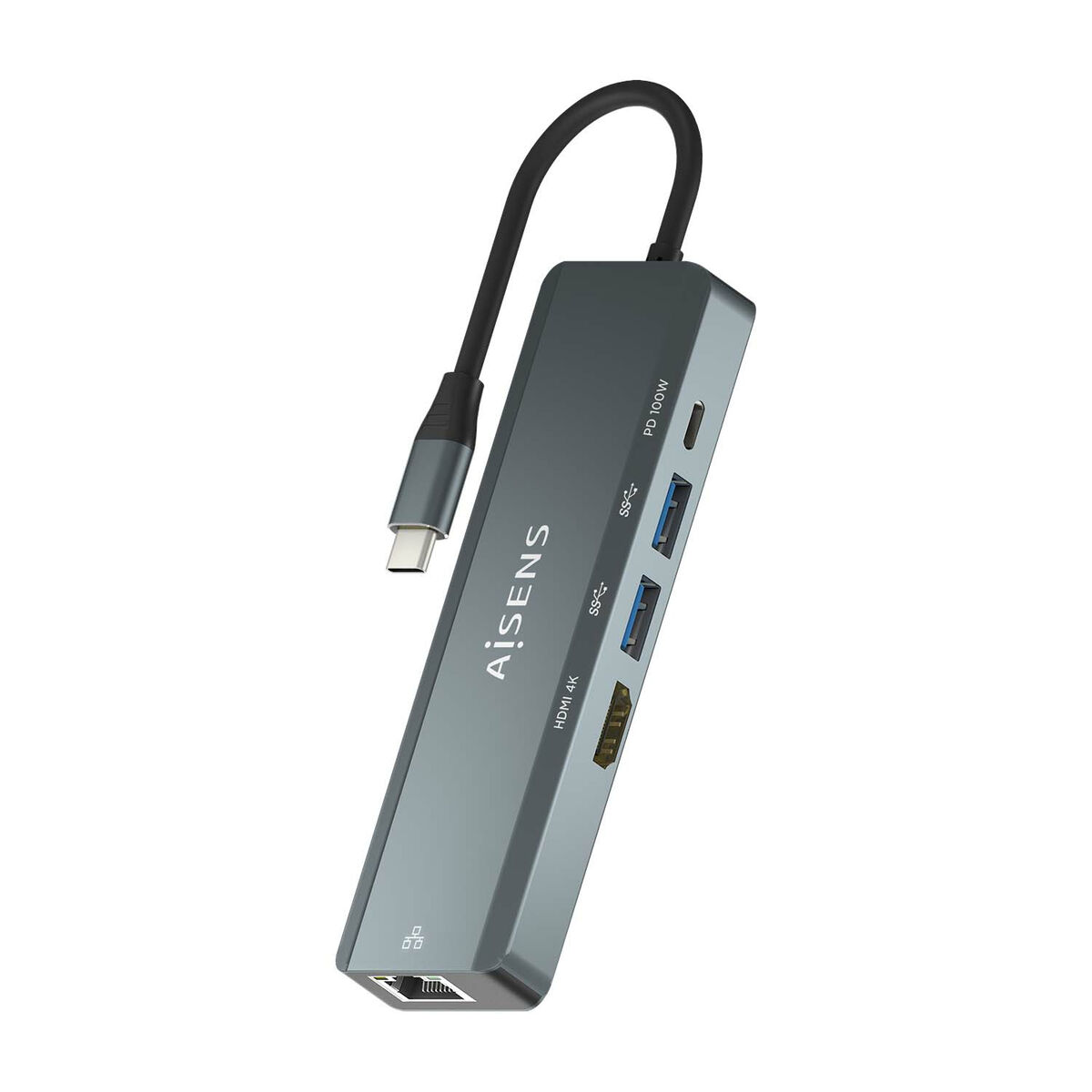 USB Hub Aisens ASUC-5P011-GR Grey