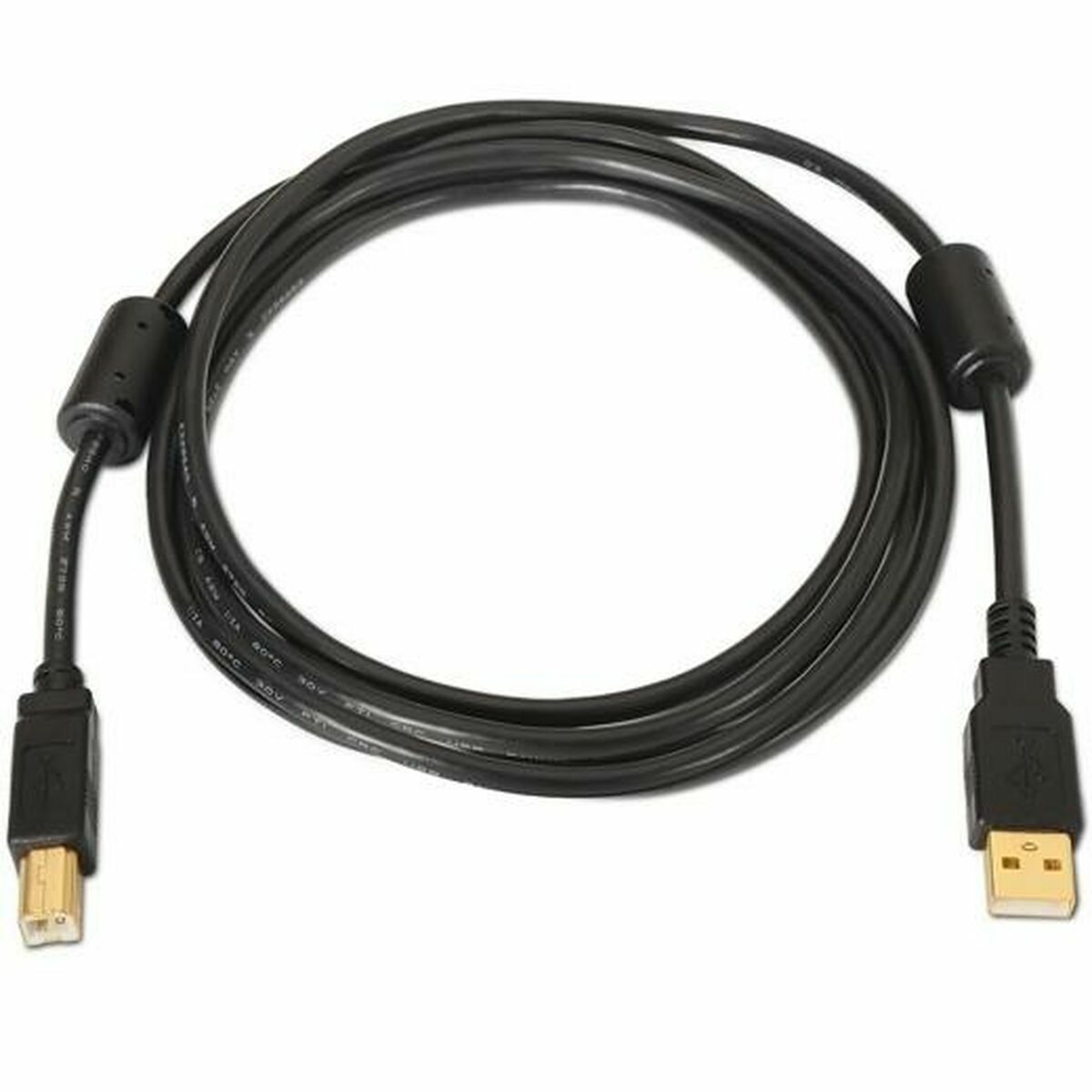 USB A to USB B Cable Aisens A101-0011 Black 5 m USB A to USB B Cable Aisens A101-0011 Black 5 m