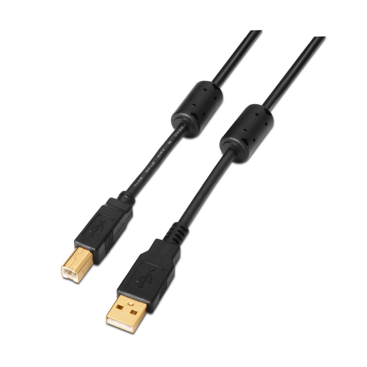 USB A to USB B Cable Aisens A101-0011 Black 5 m USB A to USB B Cable Aisens A101-0011 Black 5 m