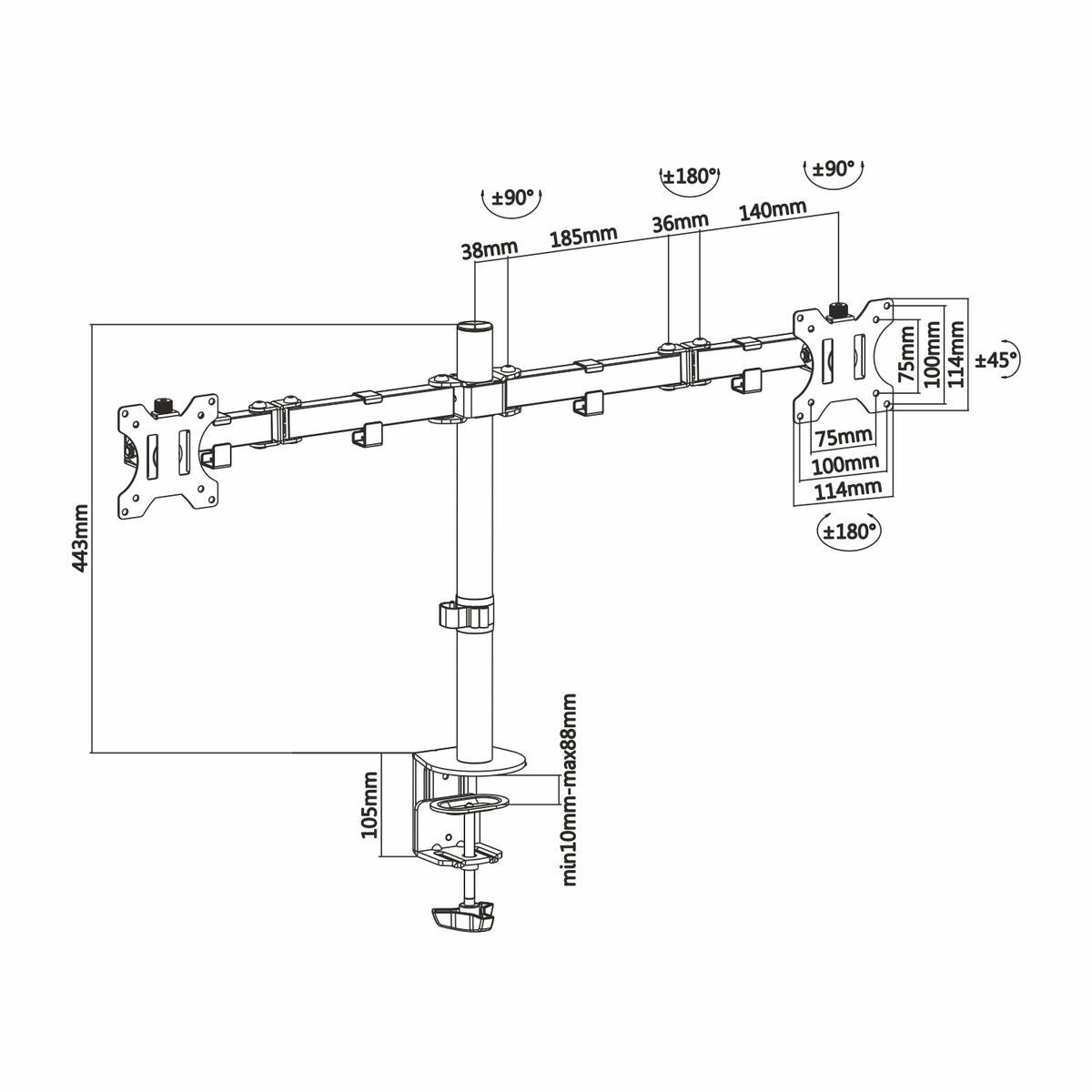 Screen Table Support Aisens DT32TSR-041 13″