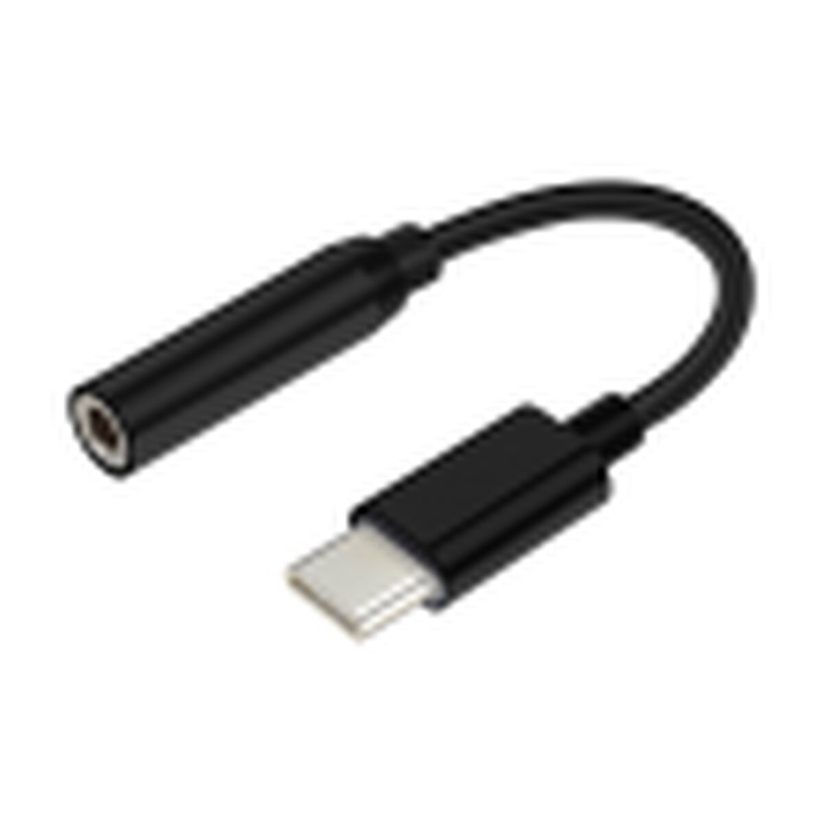 USB-C to Jack 3.5 mm Adapter Aisens 15 cm Black USB-C to Jack 3.5 mm Adapter Aisens 15 cm Black
