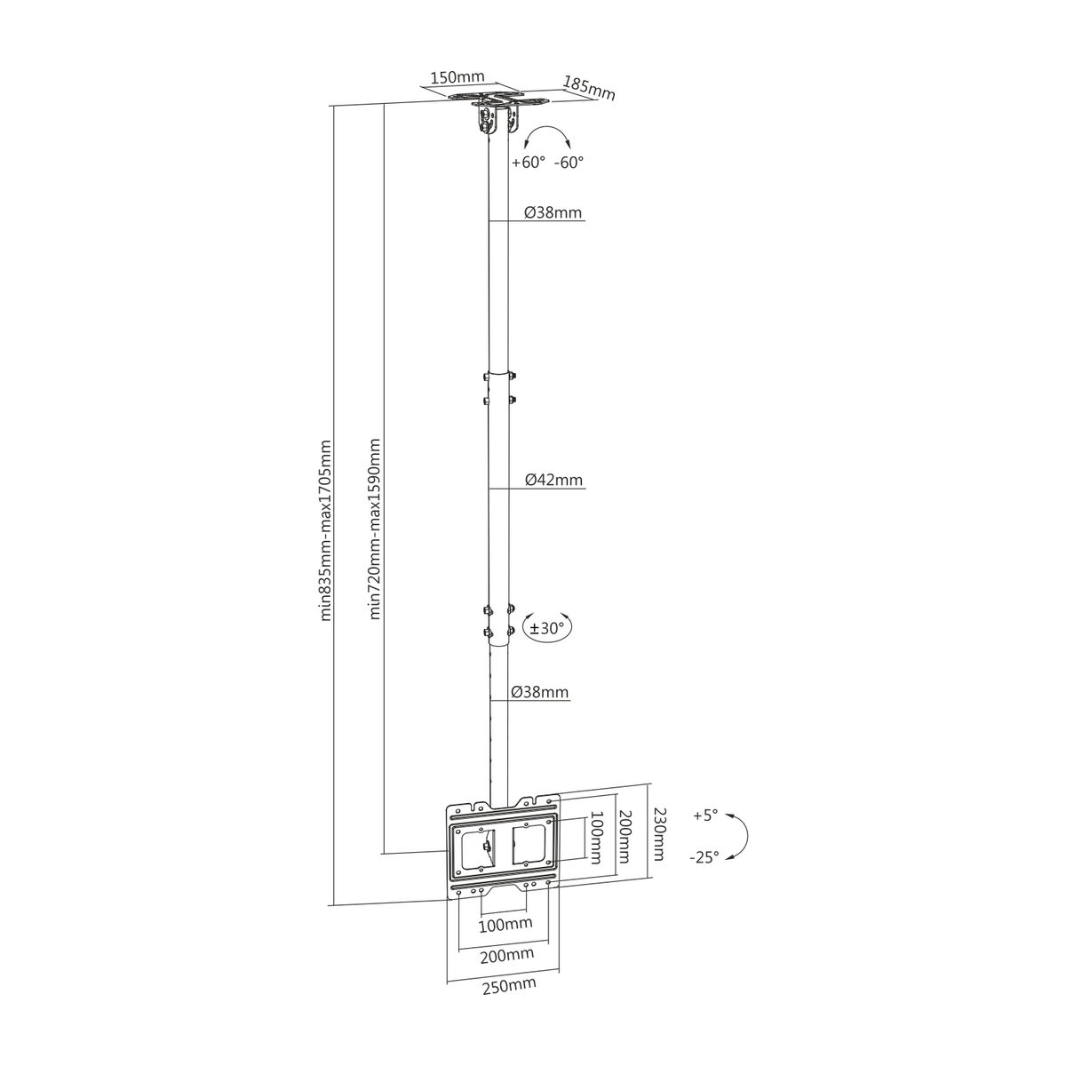 TV Mount Aisens CT43TSE-053 23-42″ 50 kg