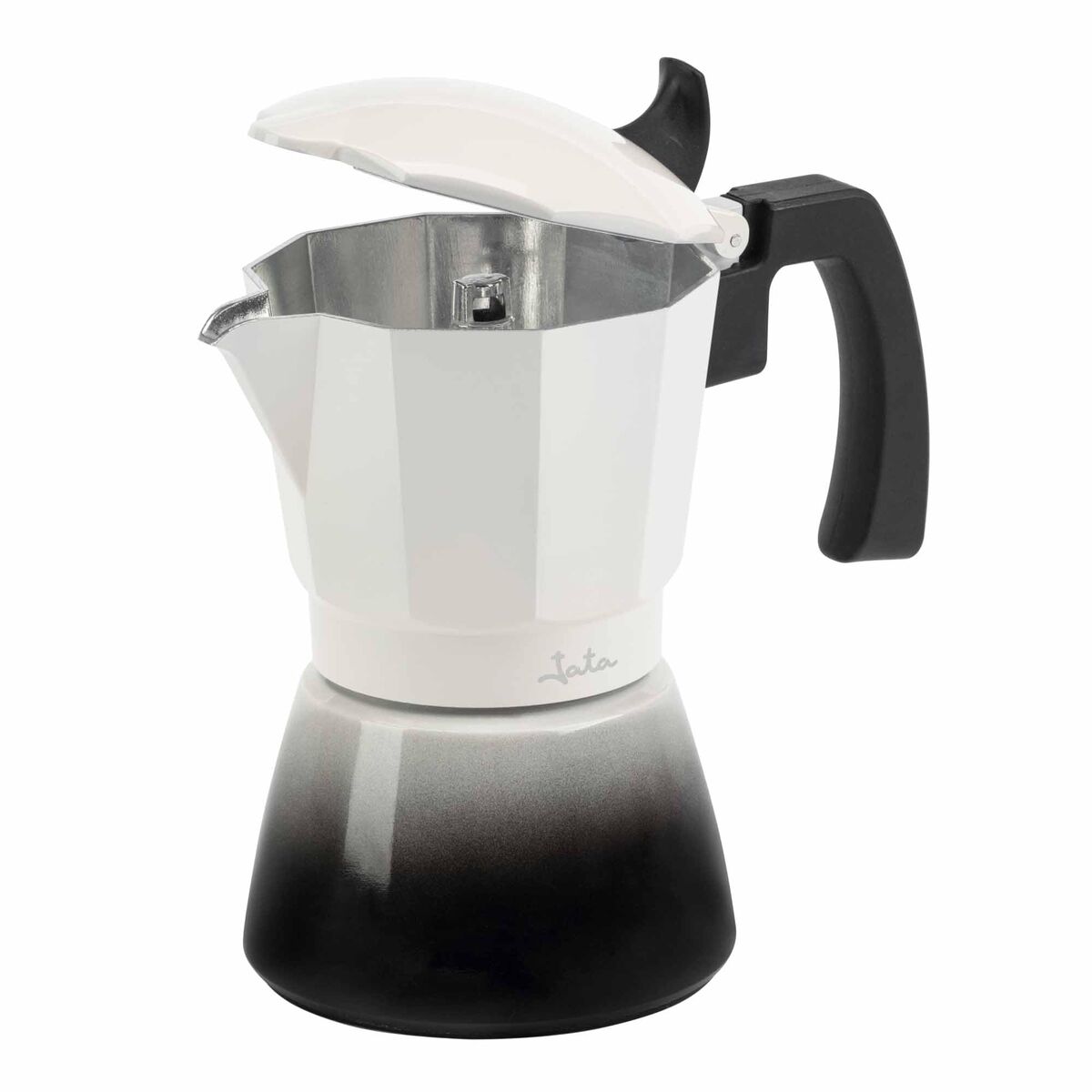 Italian Coffee Pot JATA HCAF2409 Cream Aluminium 9 Cups