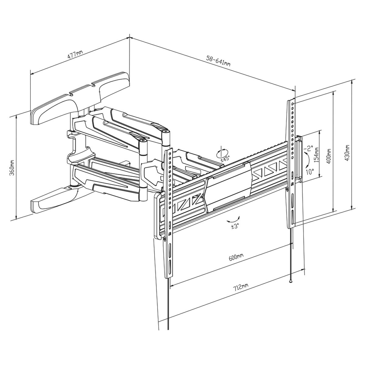 TV Mount TM Electron 32″-65″ 50 kg