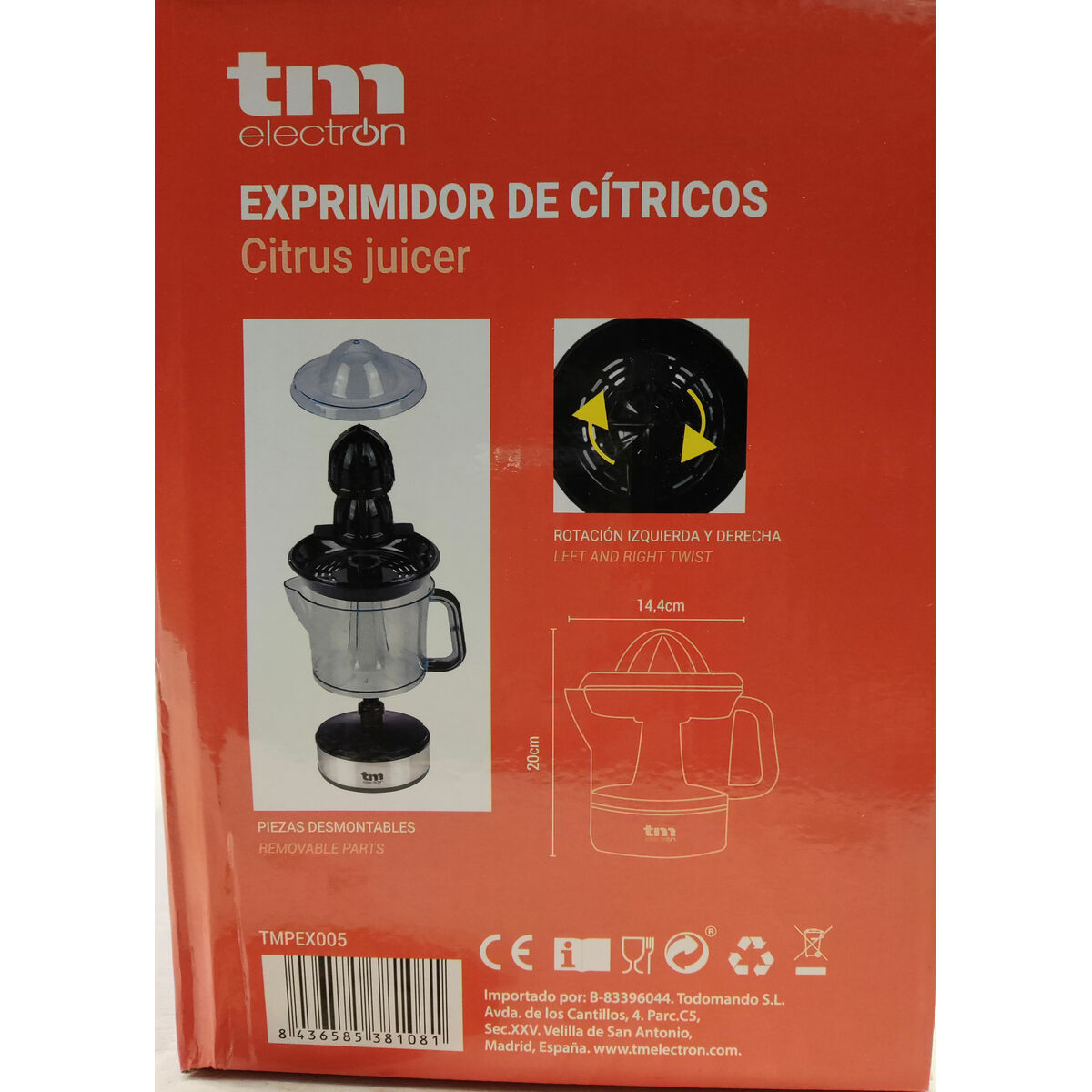Electric Juicer TM Electron 40W (700 ml)
