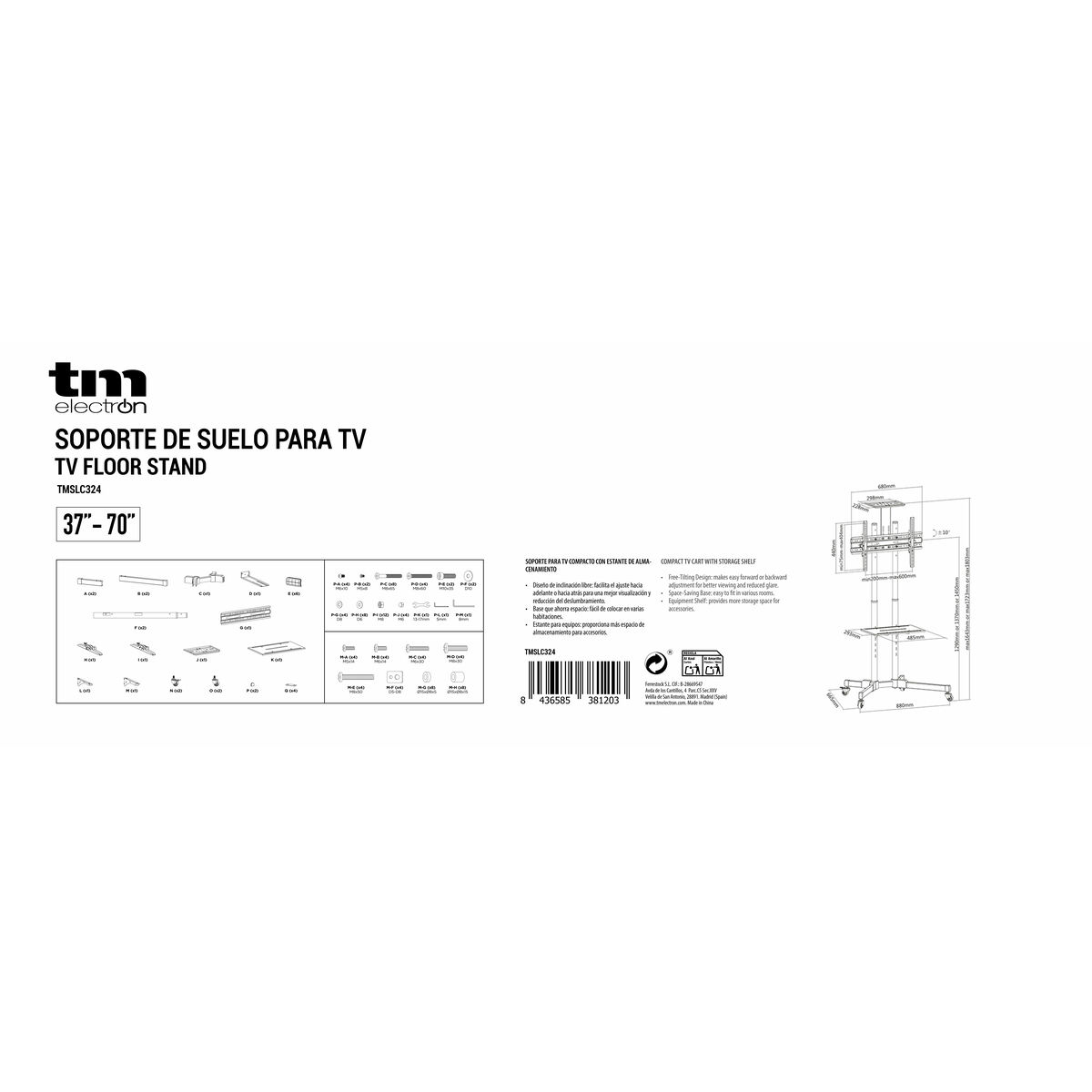 TV Mount TM Electron 37″-70″ 50 kg