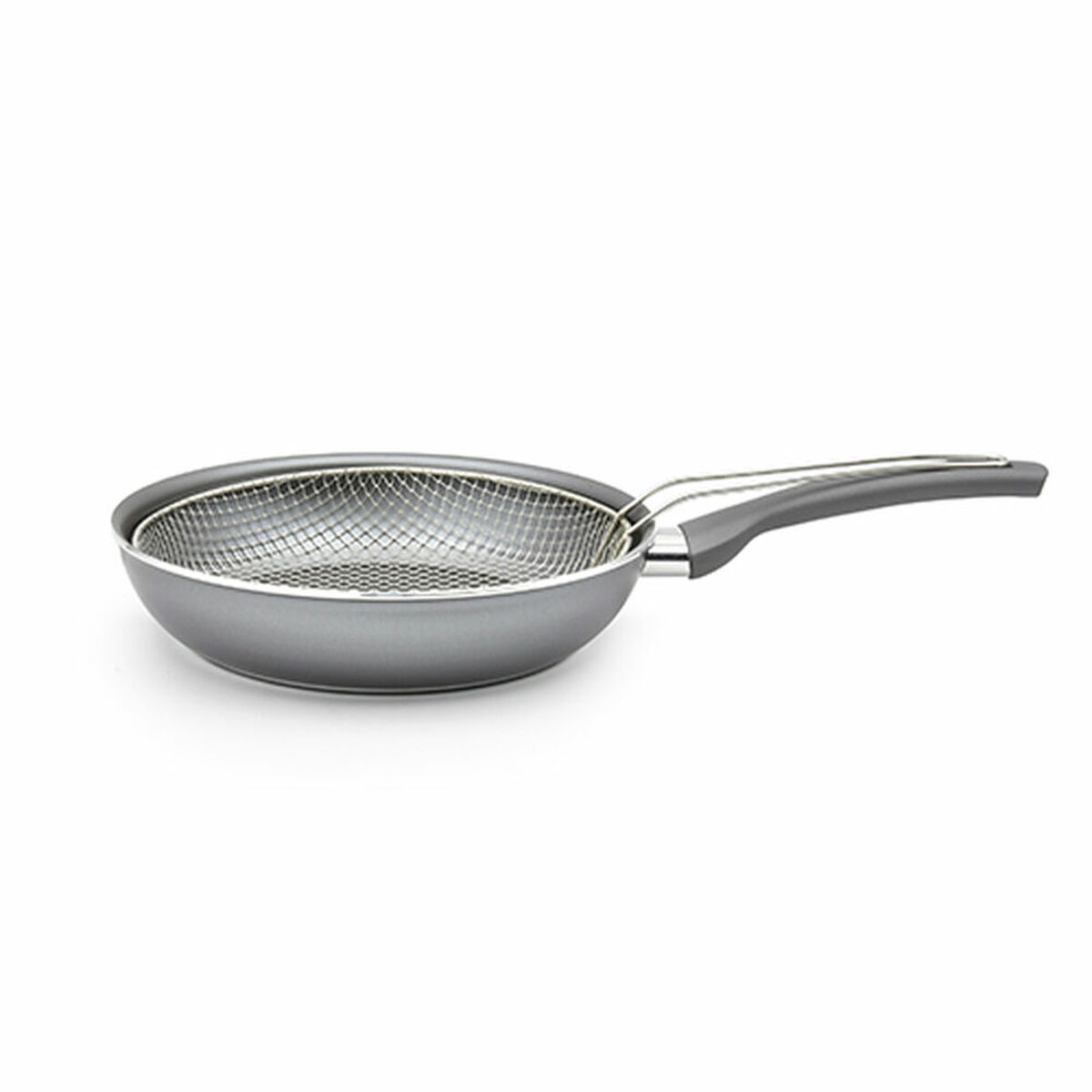 Frying pan with basket TM Home Ø 24 cm Aluminium Frying pan with basket TM Home Ø 24 cm Aluminium
