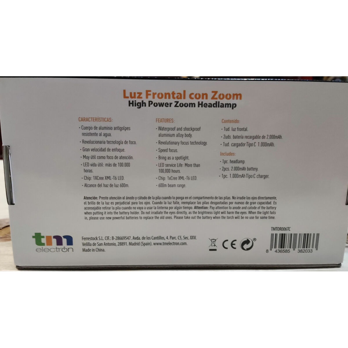 LED Head Torch TM Electron Black 10 W
