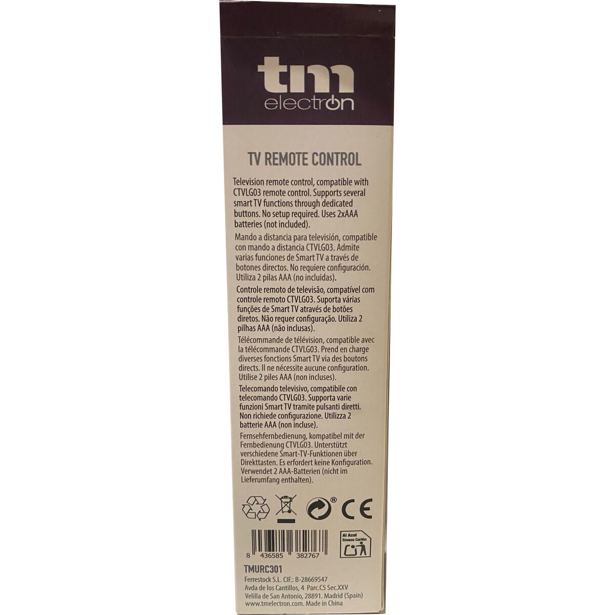 Universal Remote Control TM Electron