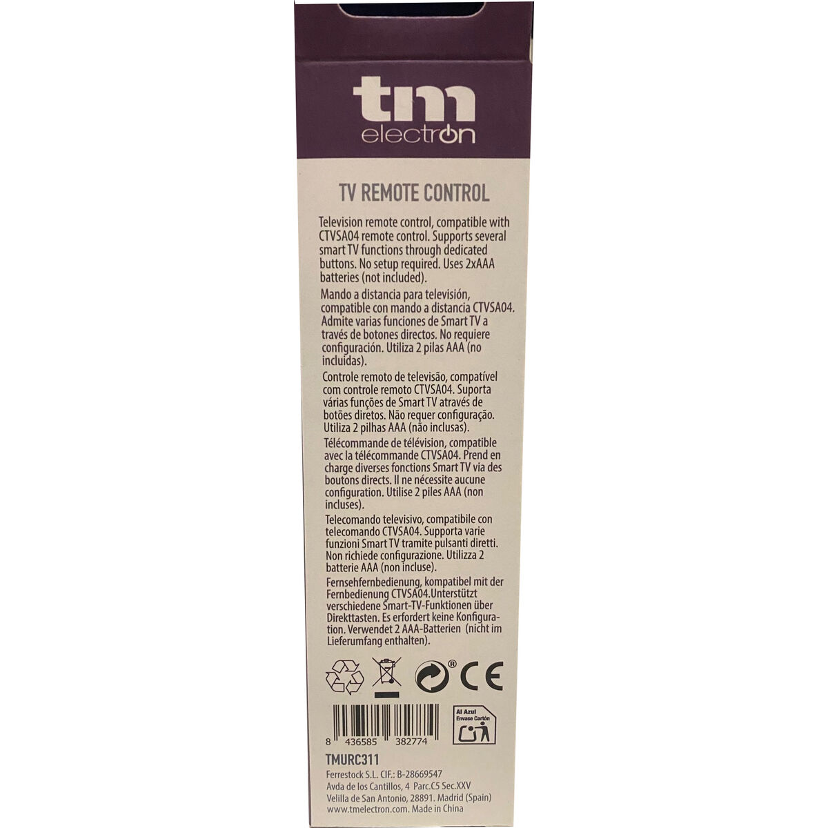 Universal Remote Control TM Electron