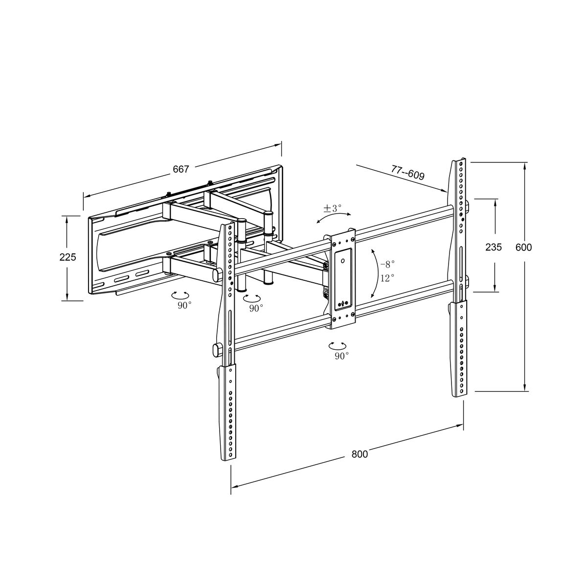 TV Mount TM Electron 90″ 70 Kg