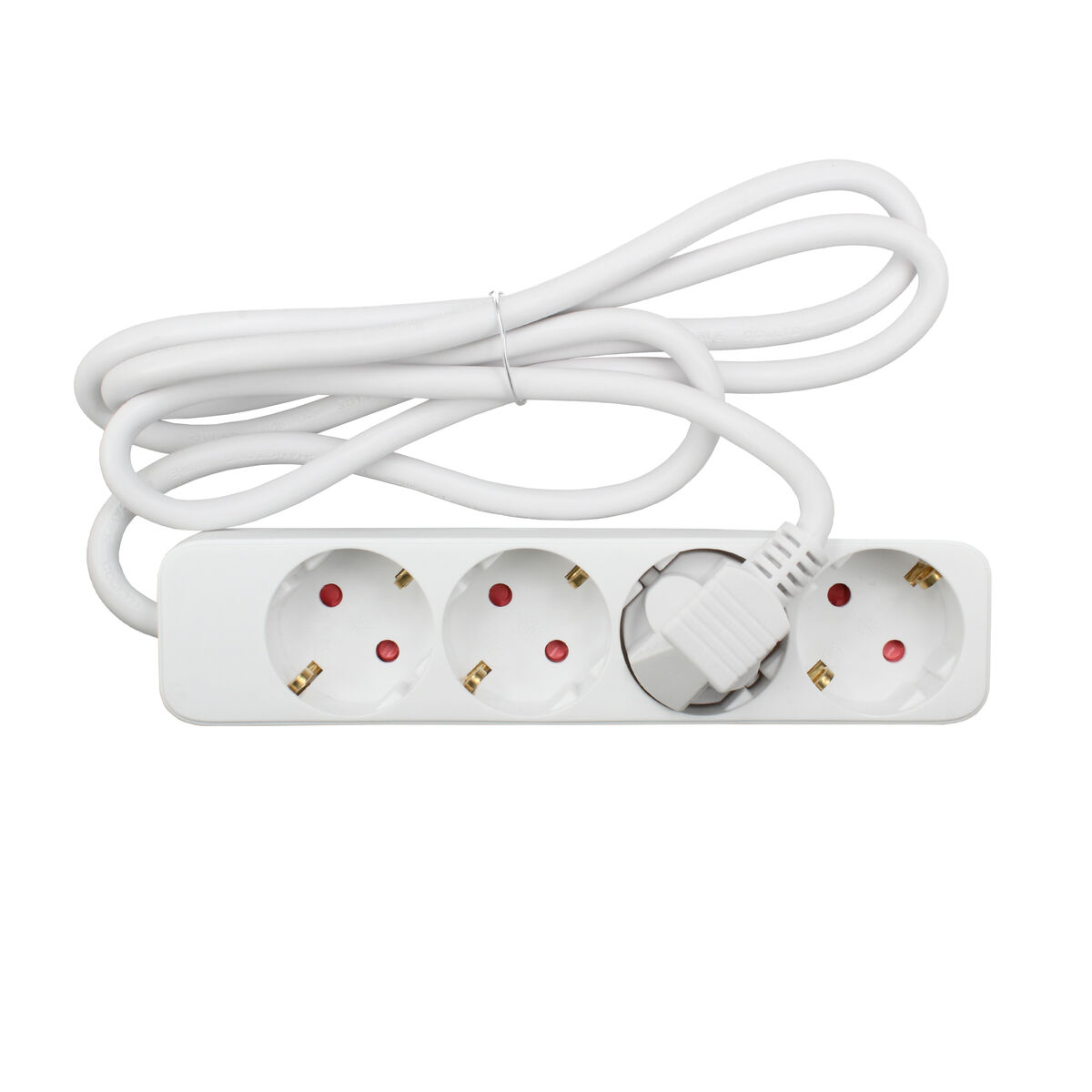 4-socket plugboard without power switch TM Electron TMUAD504 White 3680 W (1,5 m) (4 Units)