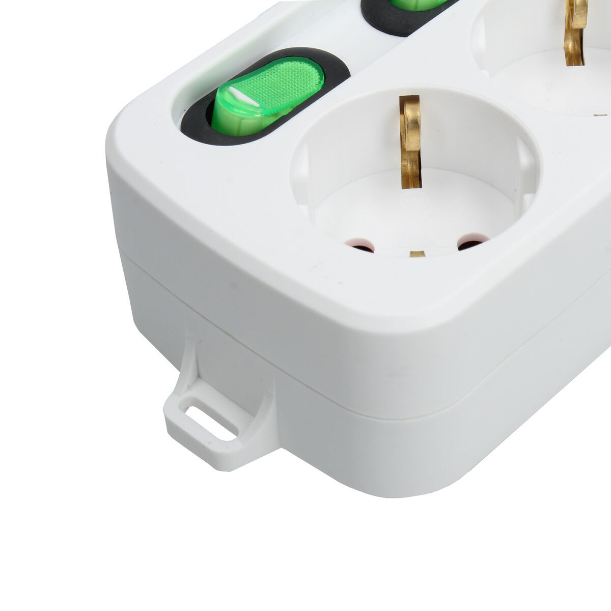 4-socket plugboard without power switch TM Electron TMUAD554 White 3680 W (1,5 m)