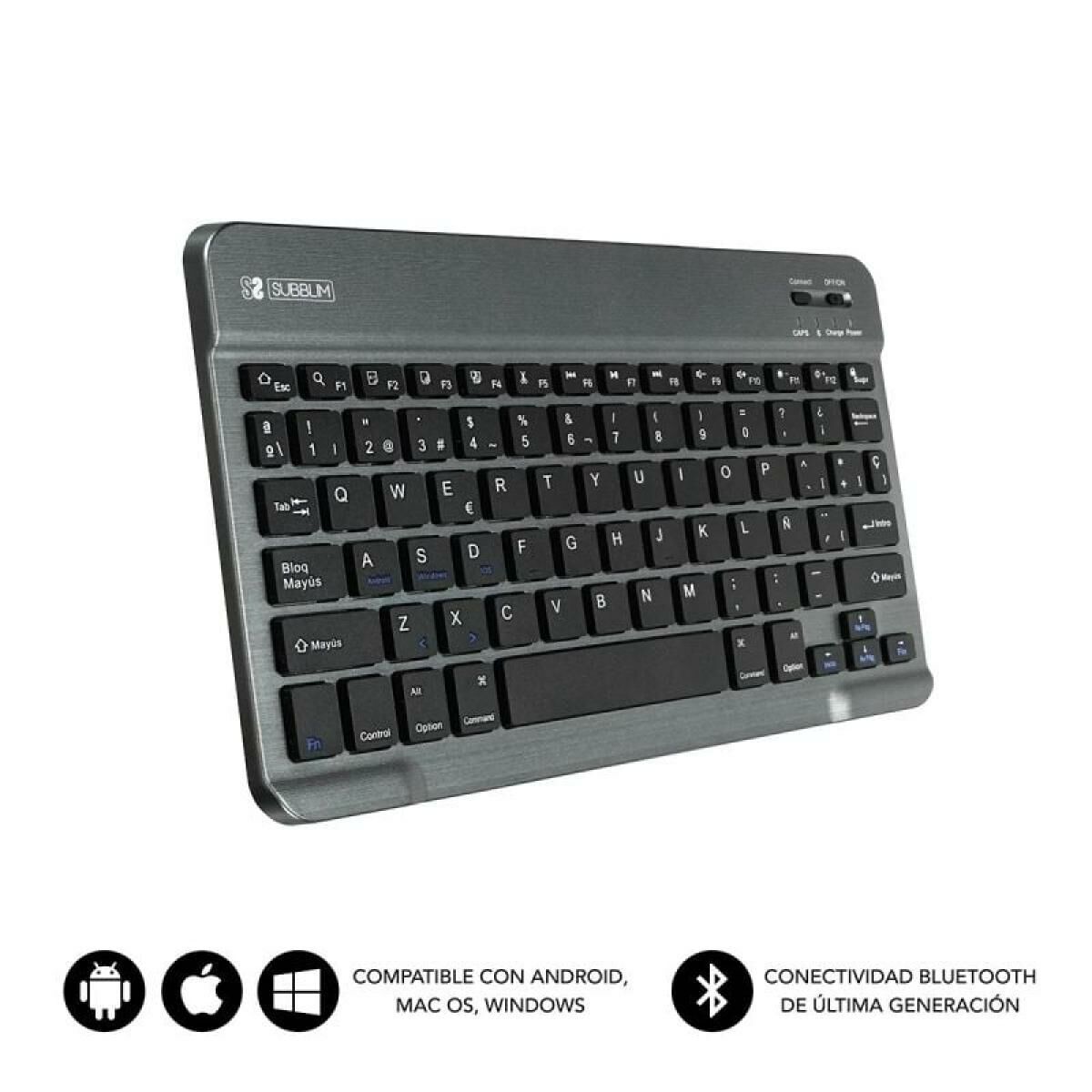 Bluetooth Keyboard Subblim SUB-KBT-SM0002 Grey Spanish Qwerty