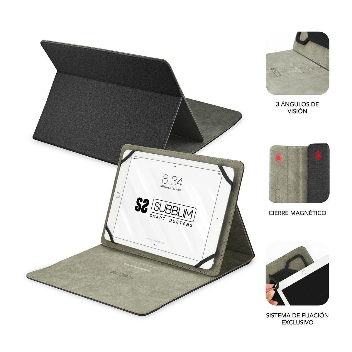 Tablet cover Subblim SUB-CUT-1CT001 Black