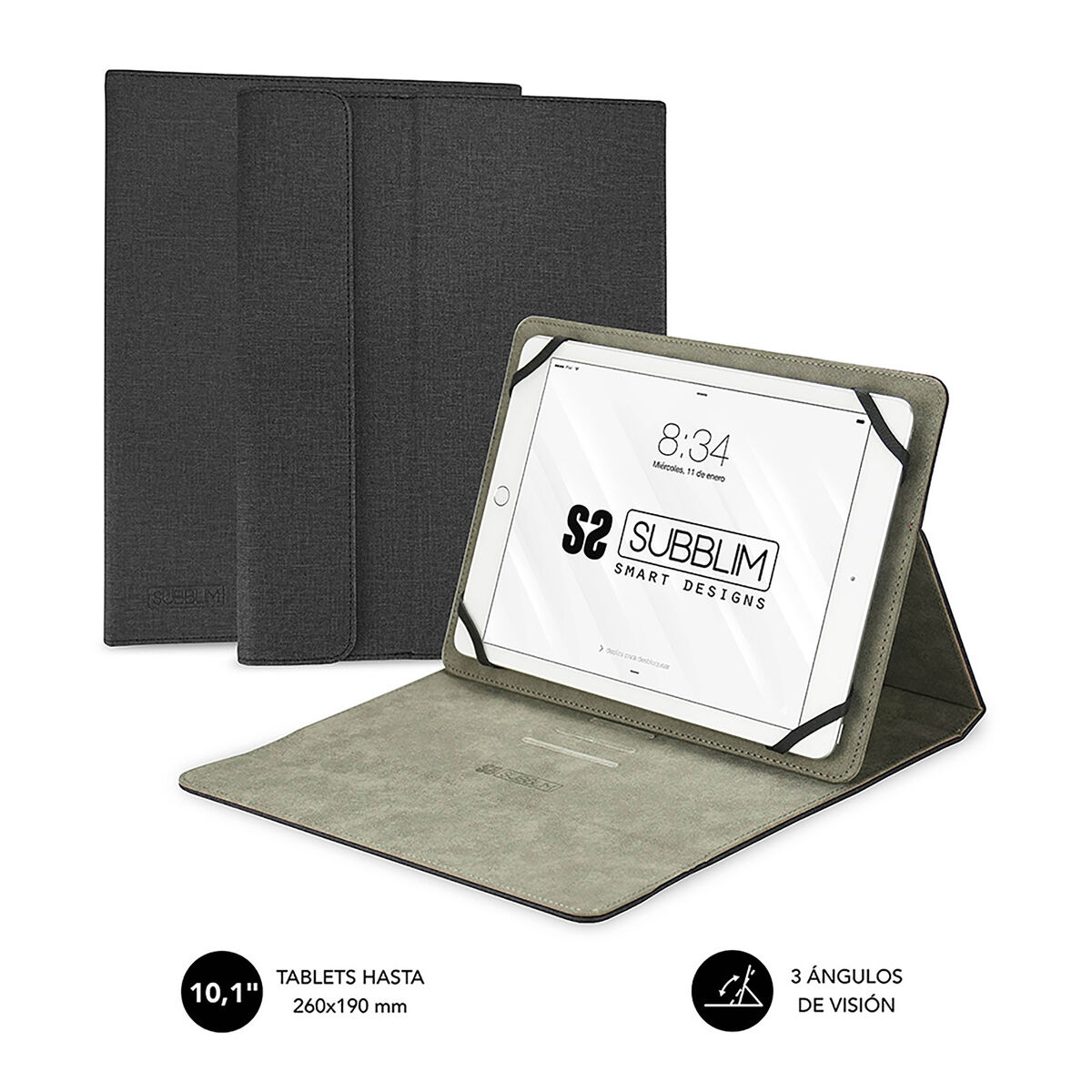 Tablet cover Subblim SUB-CUT-1CT001 Black