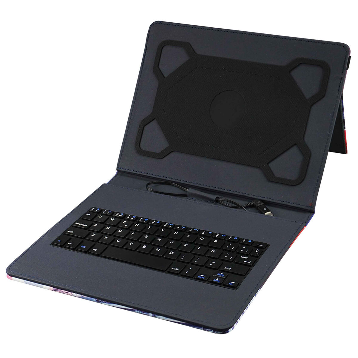 Case for Tablet and Keyboard Subblim SUB-KT1-USB001 Black Spanish Qwerty