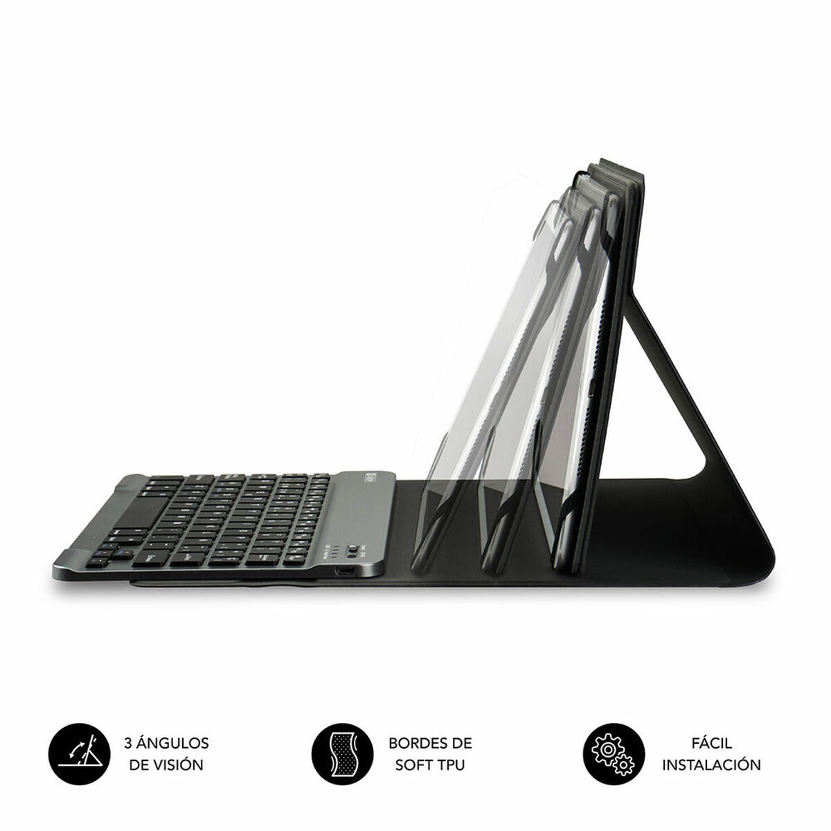 Case for Tablet and Keyboard Subblim SUB-KT2-BT0001 10.1″ Black Spanish Qwerty QWERTY Bluetooth