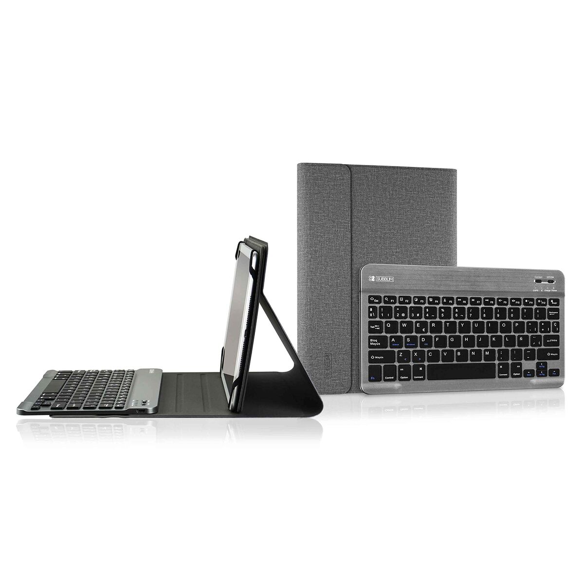 Case for Tablet and Keyboard Subblim SUB-KT2-BT0002 Grey Spanish Qwerty