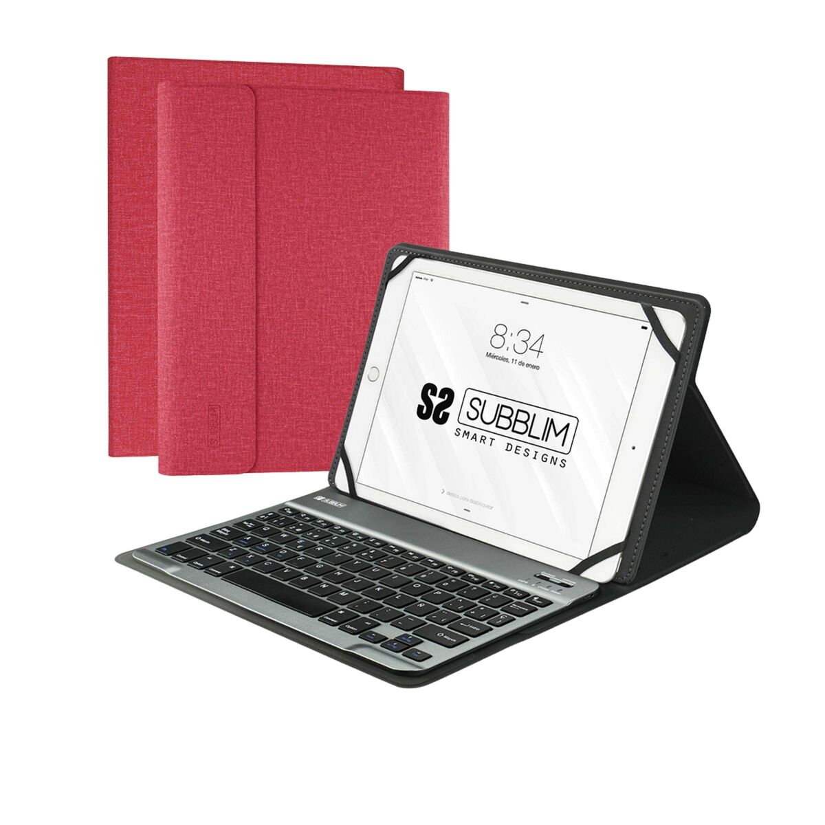 Case for Tablet and Keyboard Subblim SUB-KT2-BT0003 10,1″ Red Spanish Qwerty QWERTY