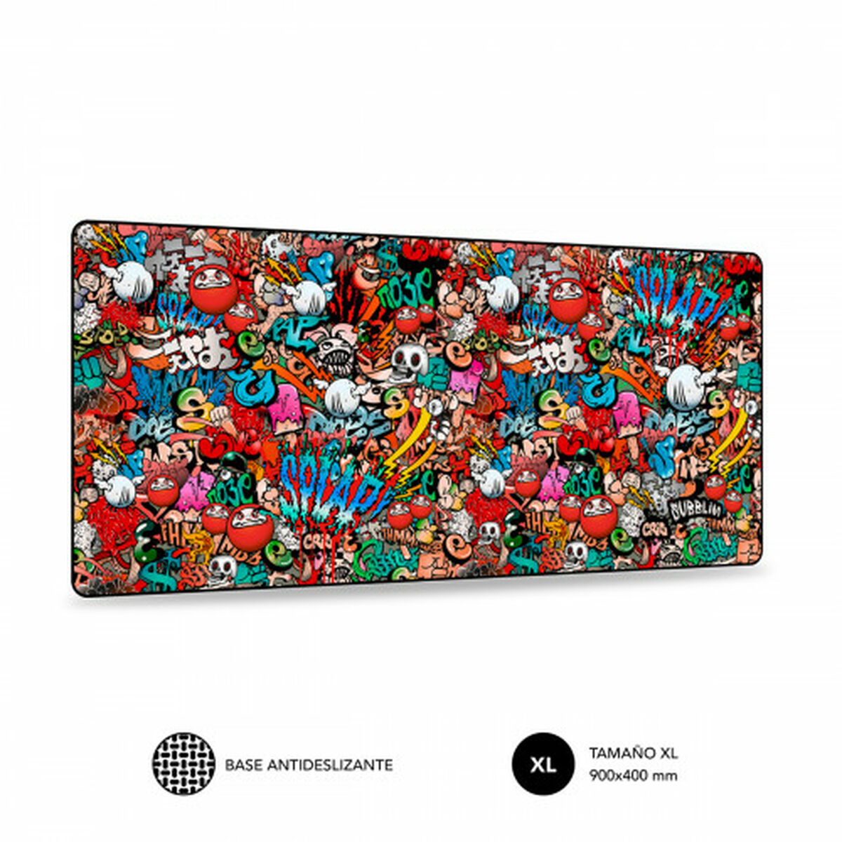 Mouse Mat Subblim SUB-MP-01PUW02 Multicolour XL Mouse Mat Subblim SUB-MP-01PUW02 Multicolour XL