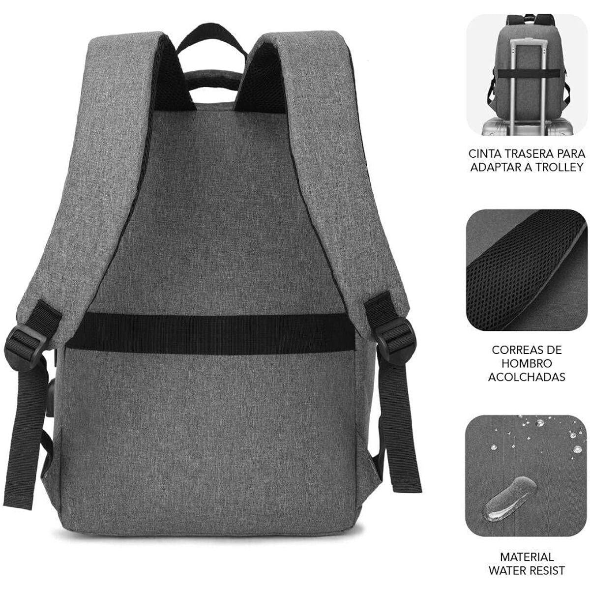Laptop Backpack Subblim SUBBLIM Grey