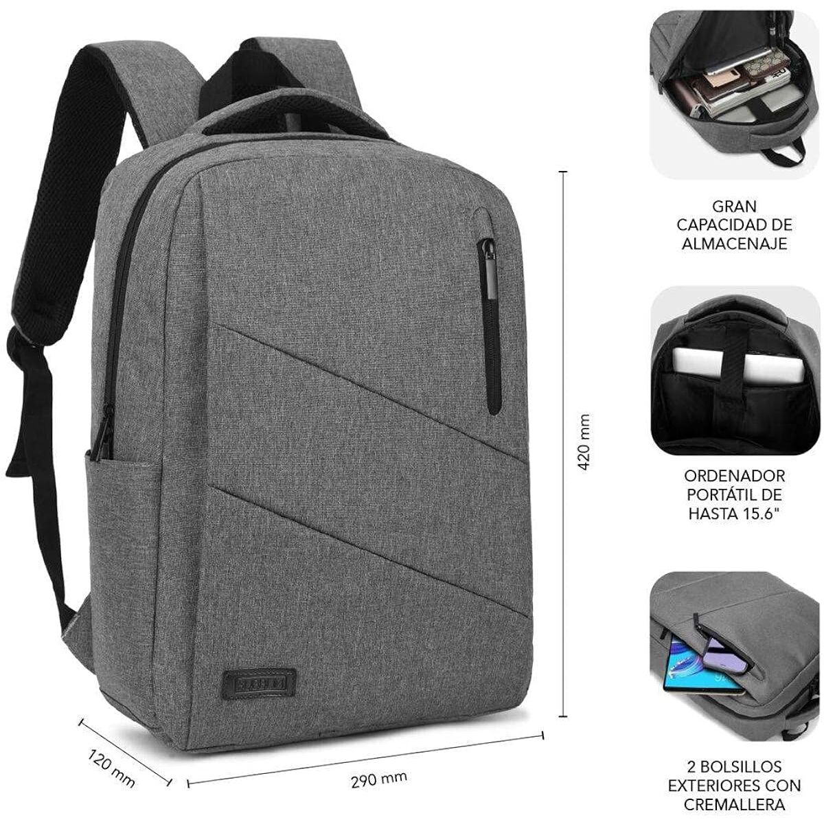 Laptop Backpack Subblim SUBBLIM Grey