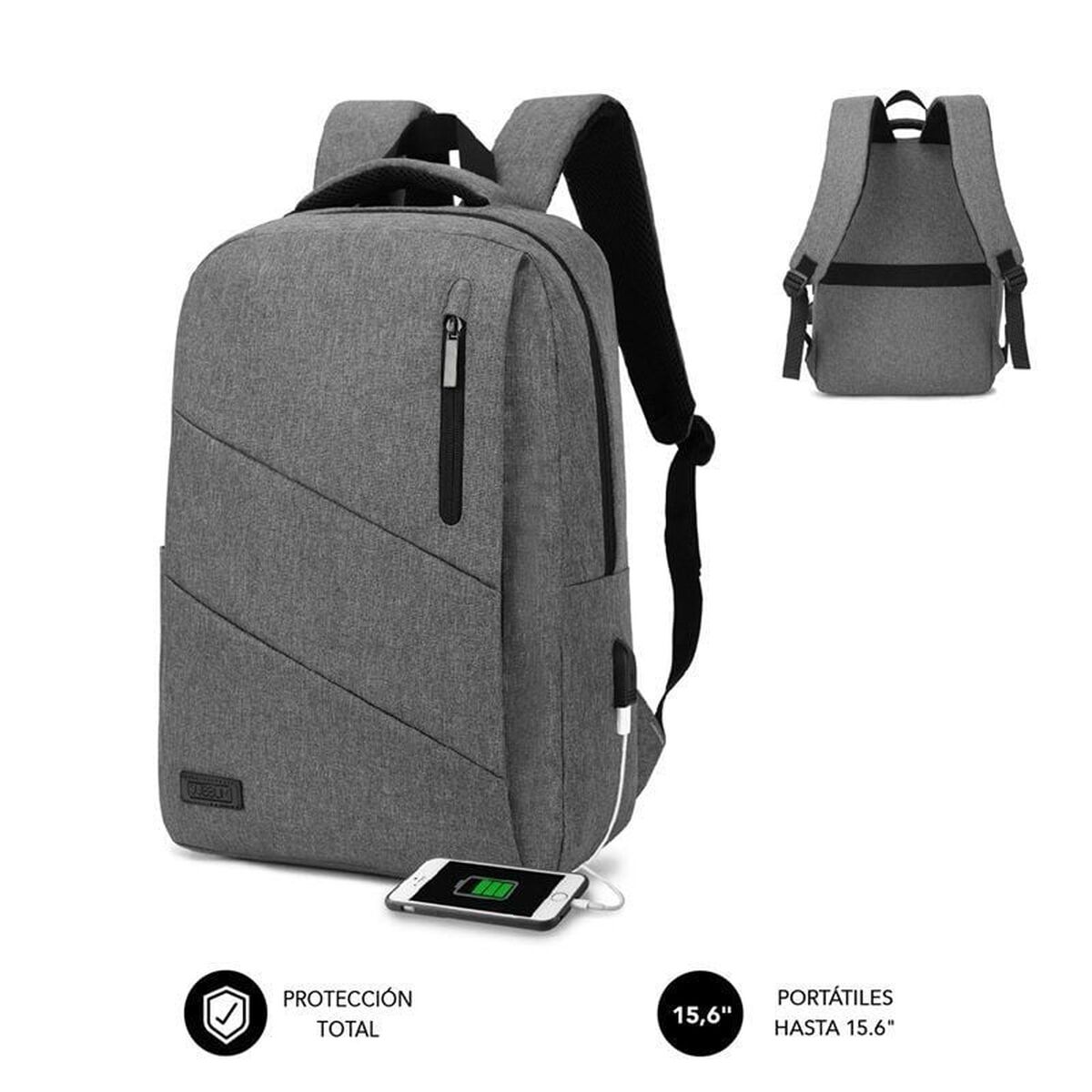 Laptop Backpack Subblim SUBBLIM Grey