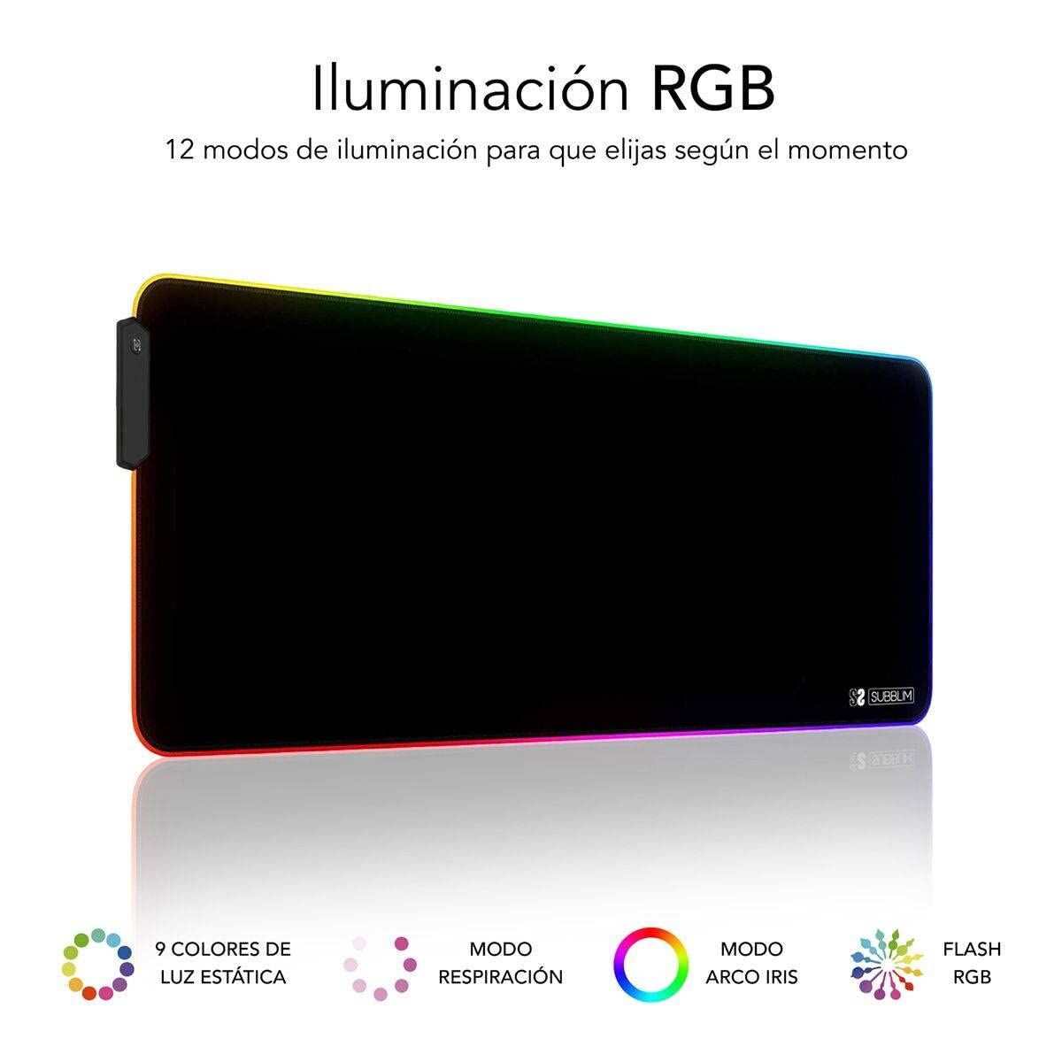 Mouse Mat Subblim SUBMP-02RGB01 Black Multicolour