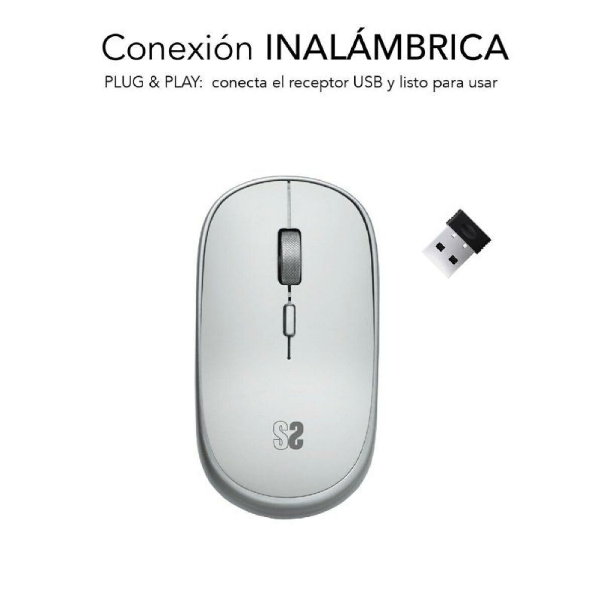 Mini Optical Mouse Subblim SUBMO-RFM0001 Silver 1600 dpi