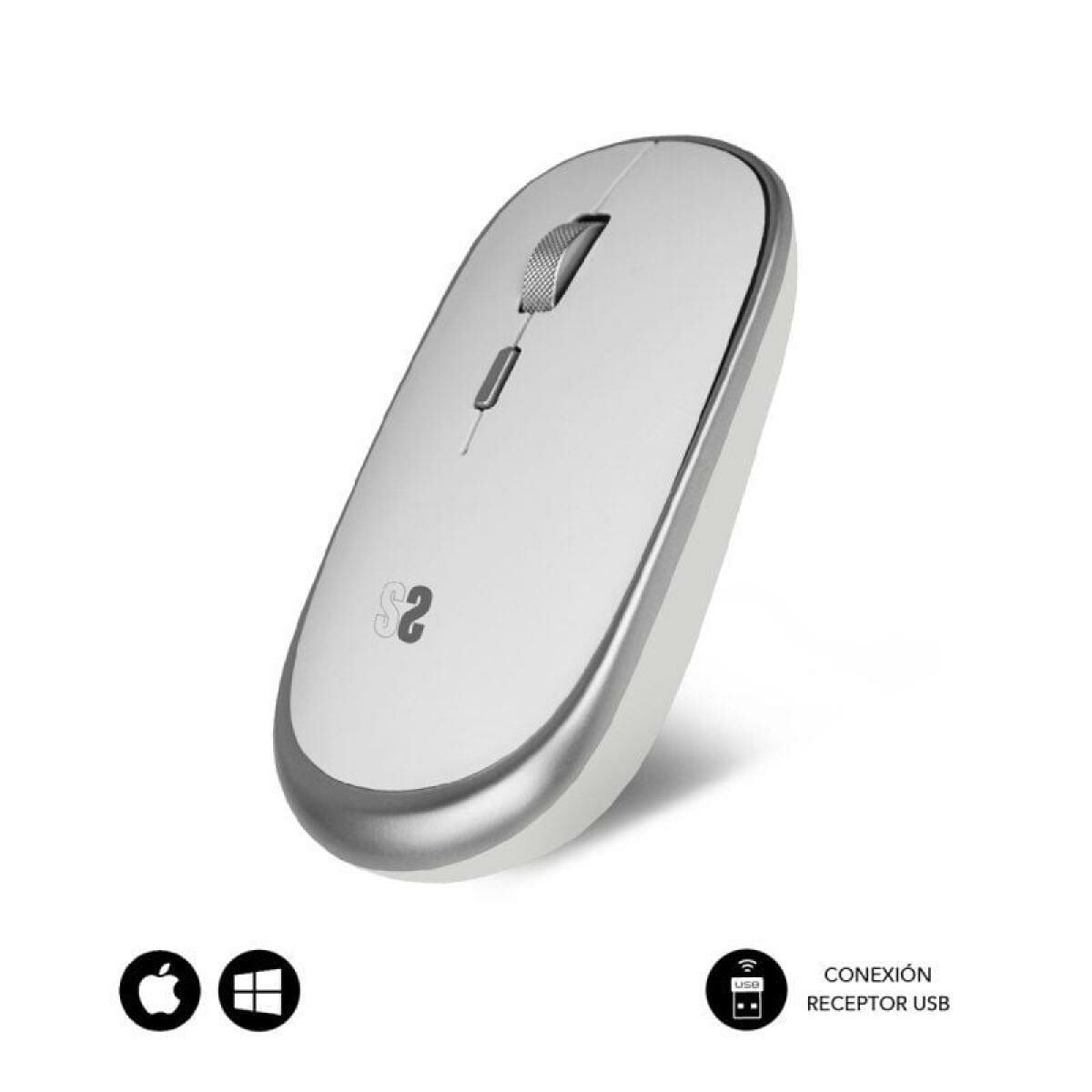 Mini Optical Mouse Subblim SUBMO-RFM0001 Silver 1600 dpi