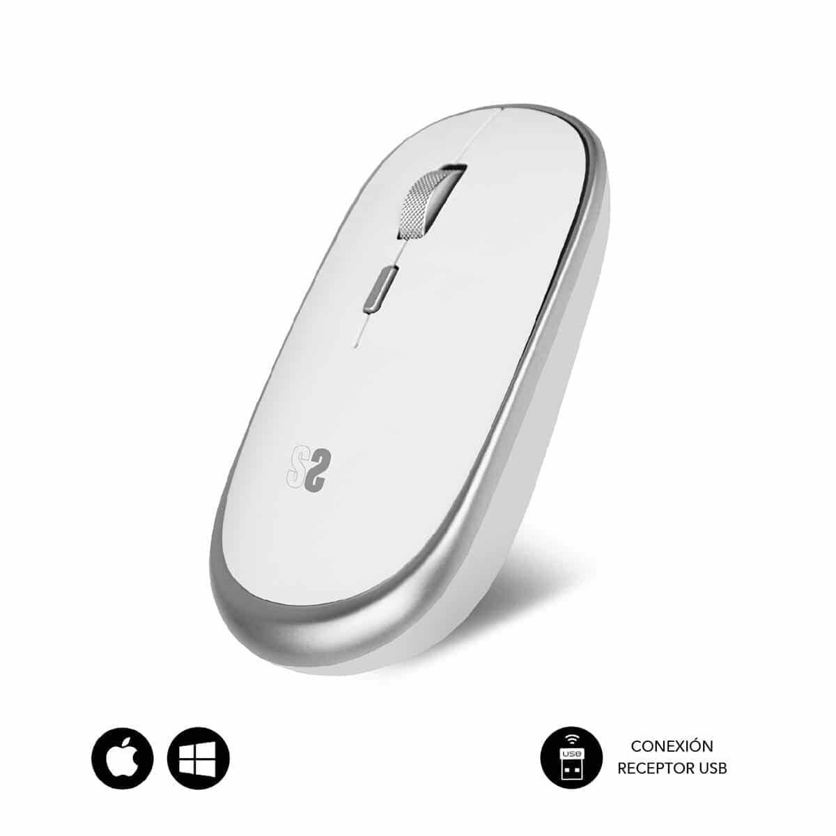 Mini Optical Mouse Subblim SUBMO-RFM0001 Silver 1600 dpi