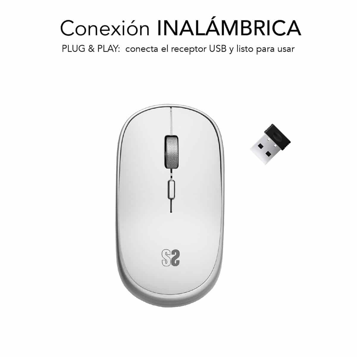 Mini Optical Mouse Subblim SUBMO-RFM0001 Silver 1600 dpi