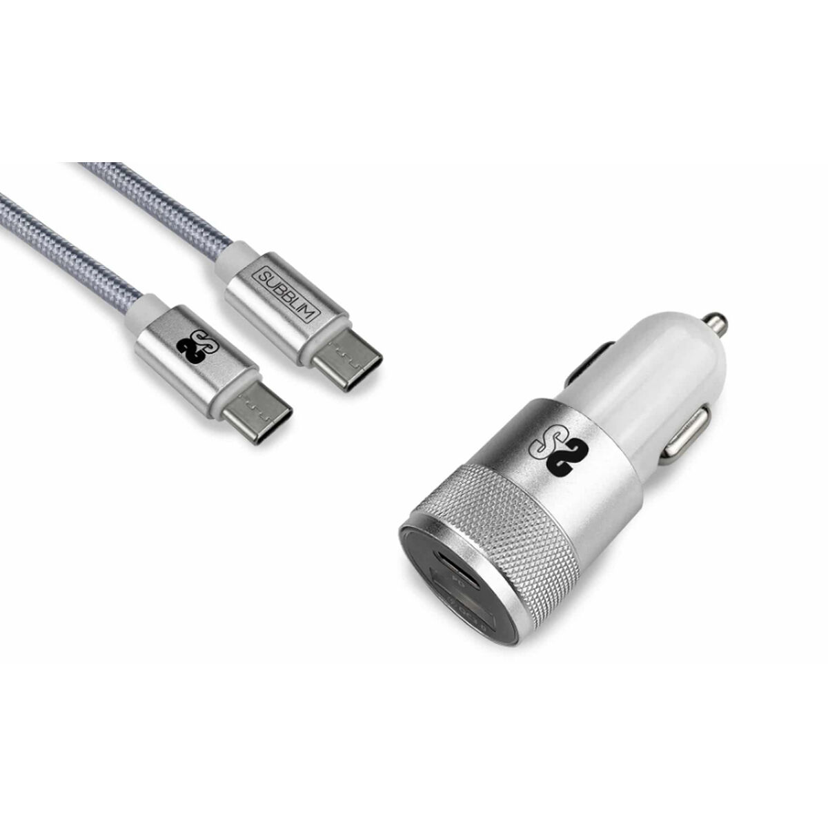 Car Charger Subblim SUBCHG-5CPD10 White (2 Units) Car Charger Subblim SUBCHG-5CPD10 White (2 Units)