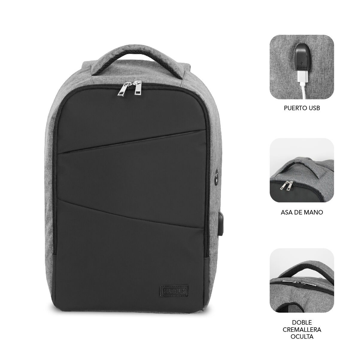 Laptop Backpack Subblim SUBBP3SA1100 Black