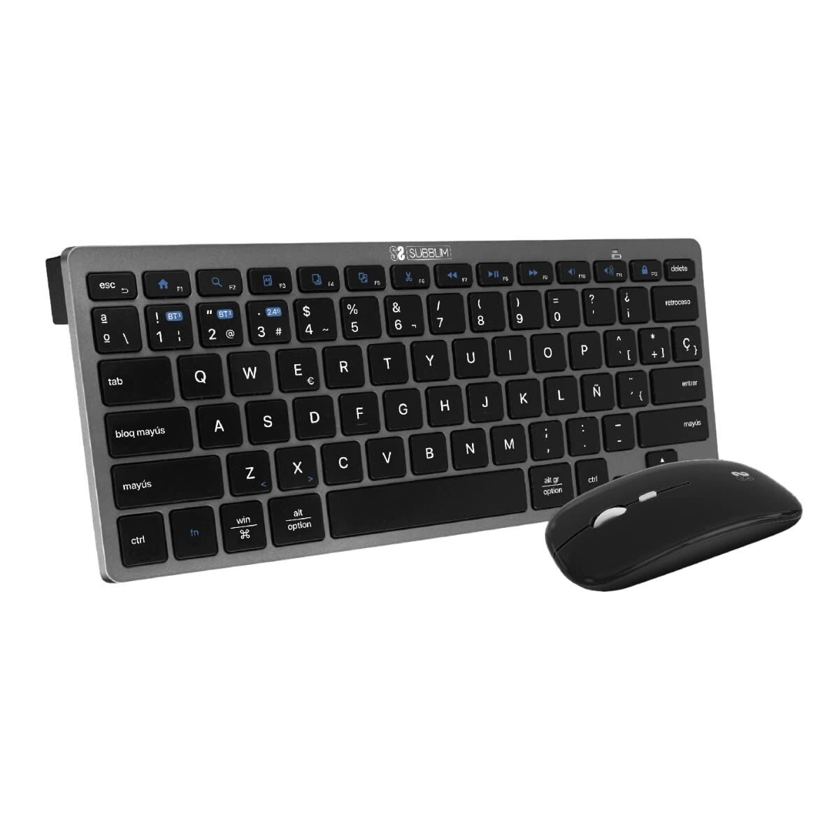 Keyboard and Mouse Subblim SUBKBC-OCO020 Black Grey (2 Units)