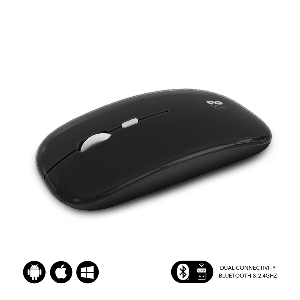Wireless Bluetooth Mouse Subblim SUBMO-DFLAT20 Black 1600 dpi Wireless Bluetooth Mouse Subblim SUBMO-DFLAT20 Black 1600 dpi