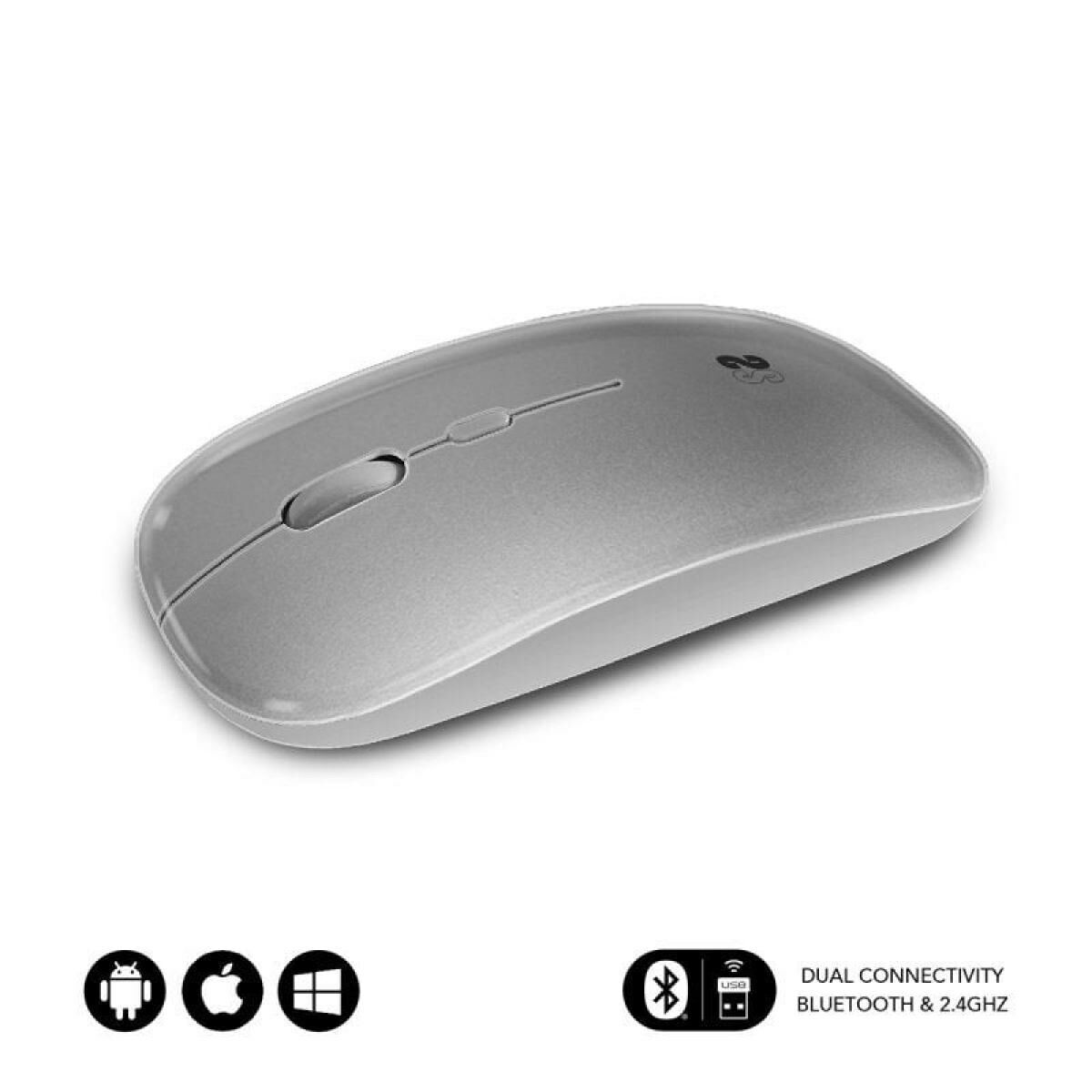 Mouse Subblim SUBMO-DFLAT22 Silver 1600 dpi Mouse Subblim SUBMO-DFLAT22 Silver 1600 dpi