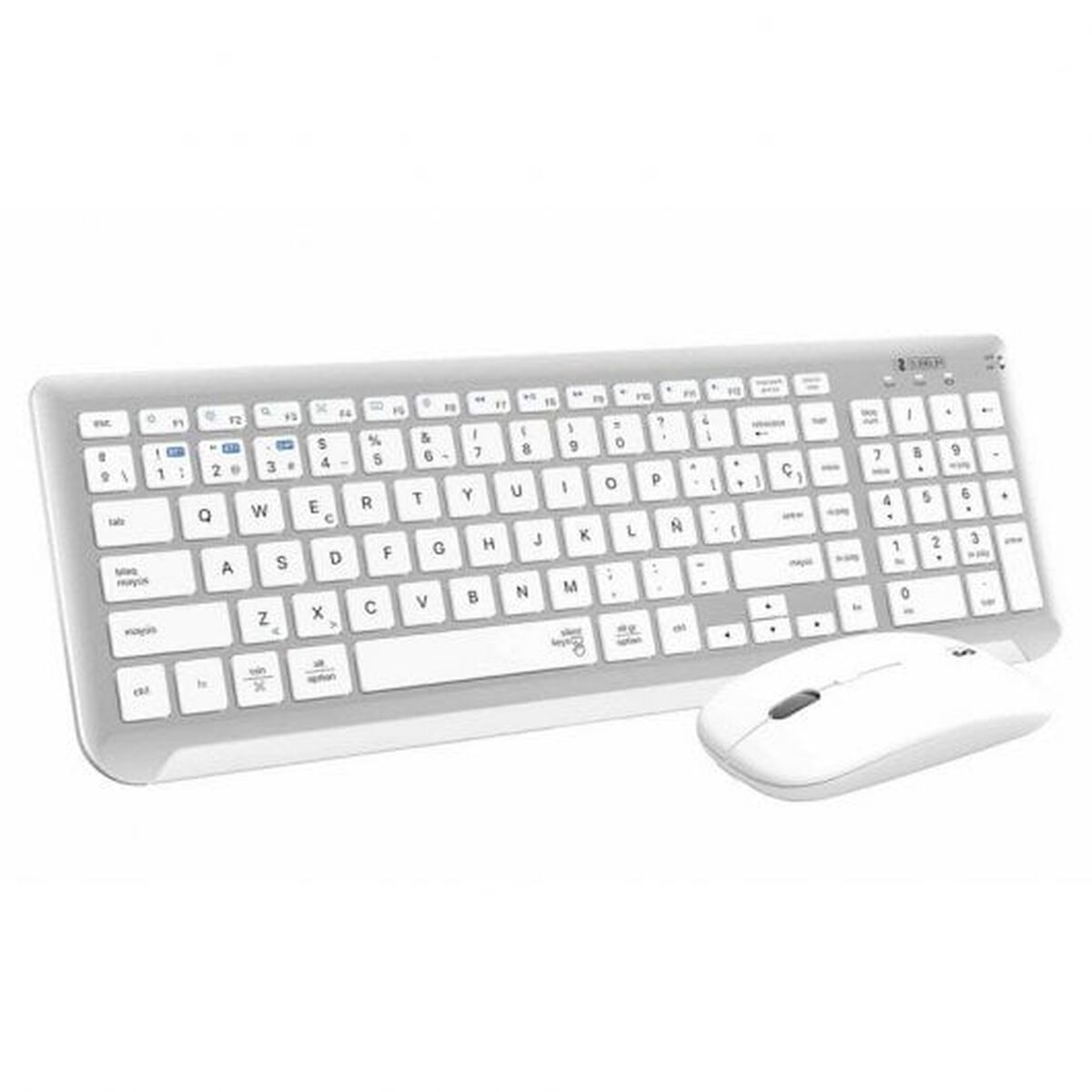 Keyboard and Wireless Mouse Subblim SUBKBC-DCEP10 Silver Spanish Qwerty