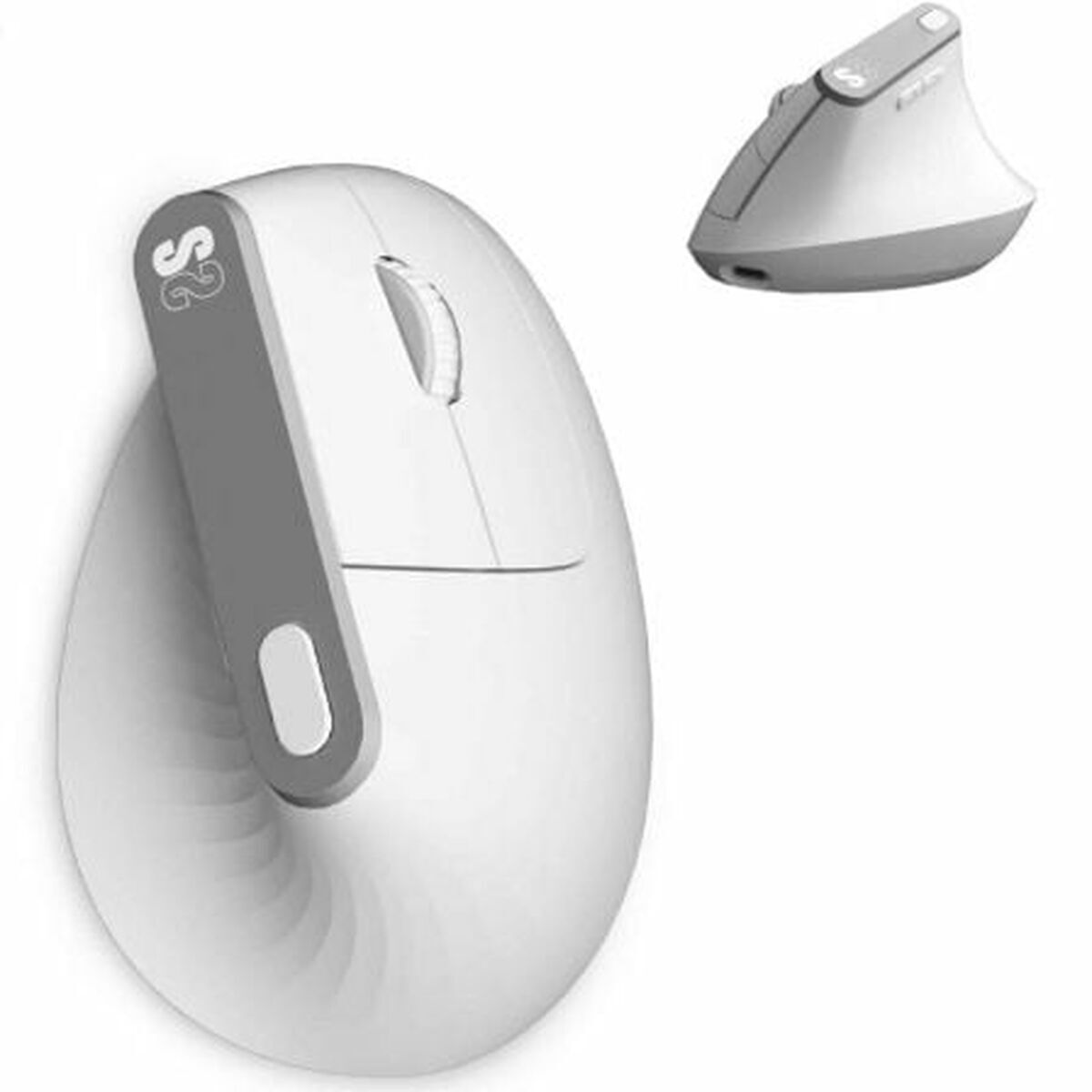 Ergonomic Optical Mouse Subblim SUBMO-EDNVW02 White 4000 dpi