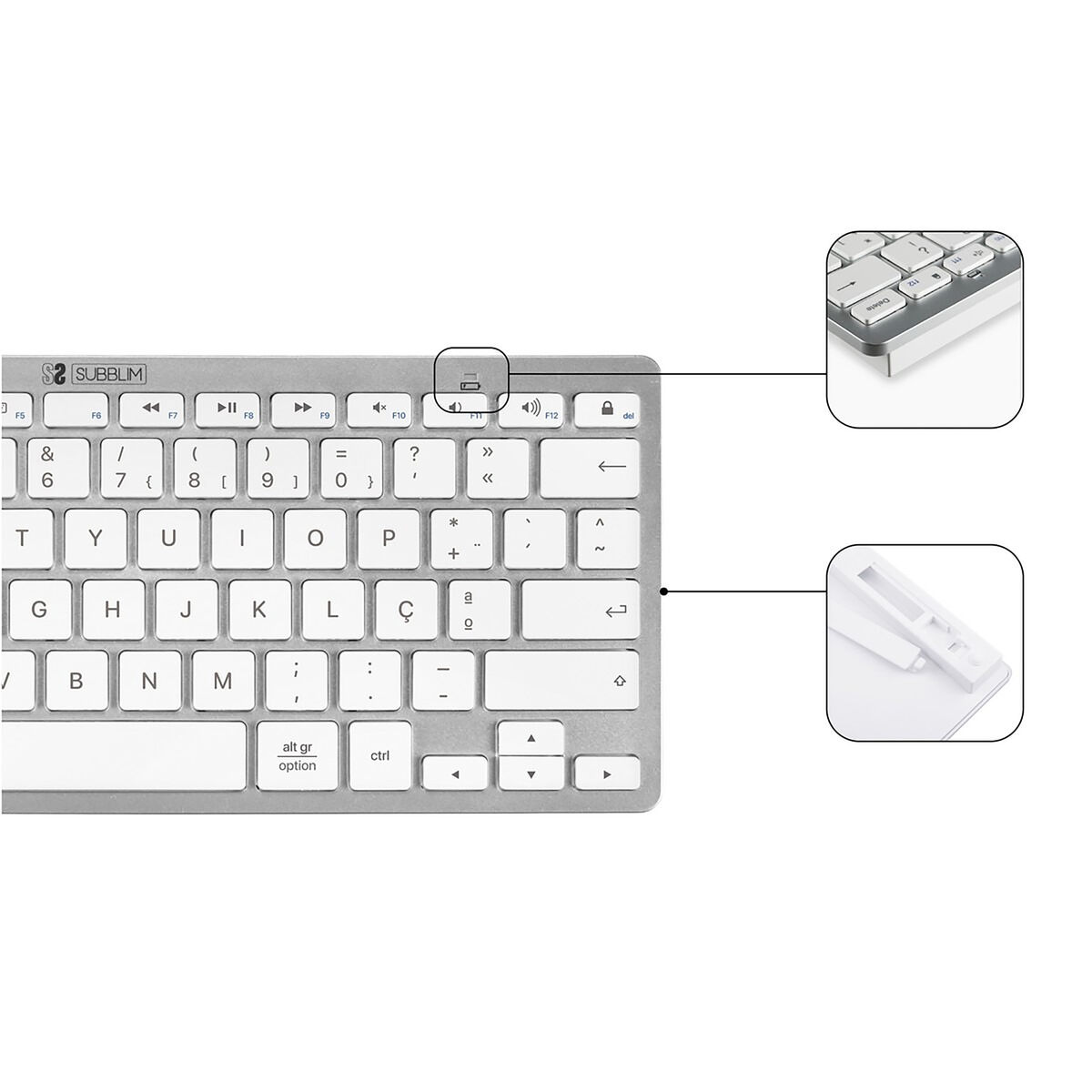 Mouse Mat Subblim COMBO MULTIDISPOSITIVO COMPACTO SILVER