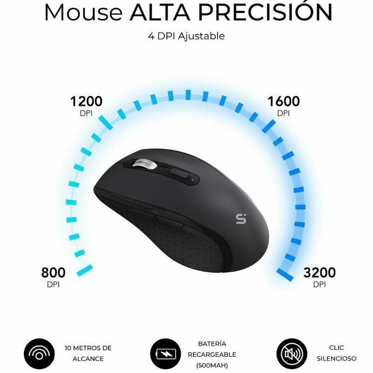 Keyboard and Mouse Subblim SUBKBC-DCOPW2 Black